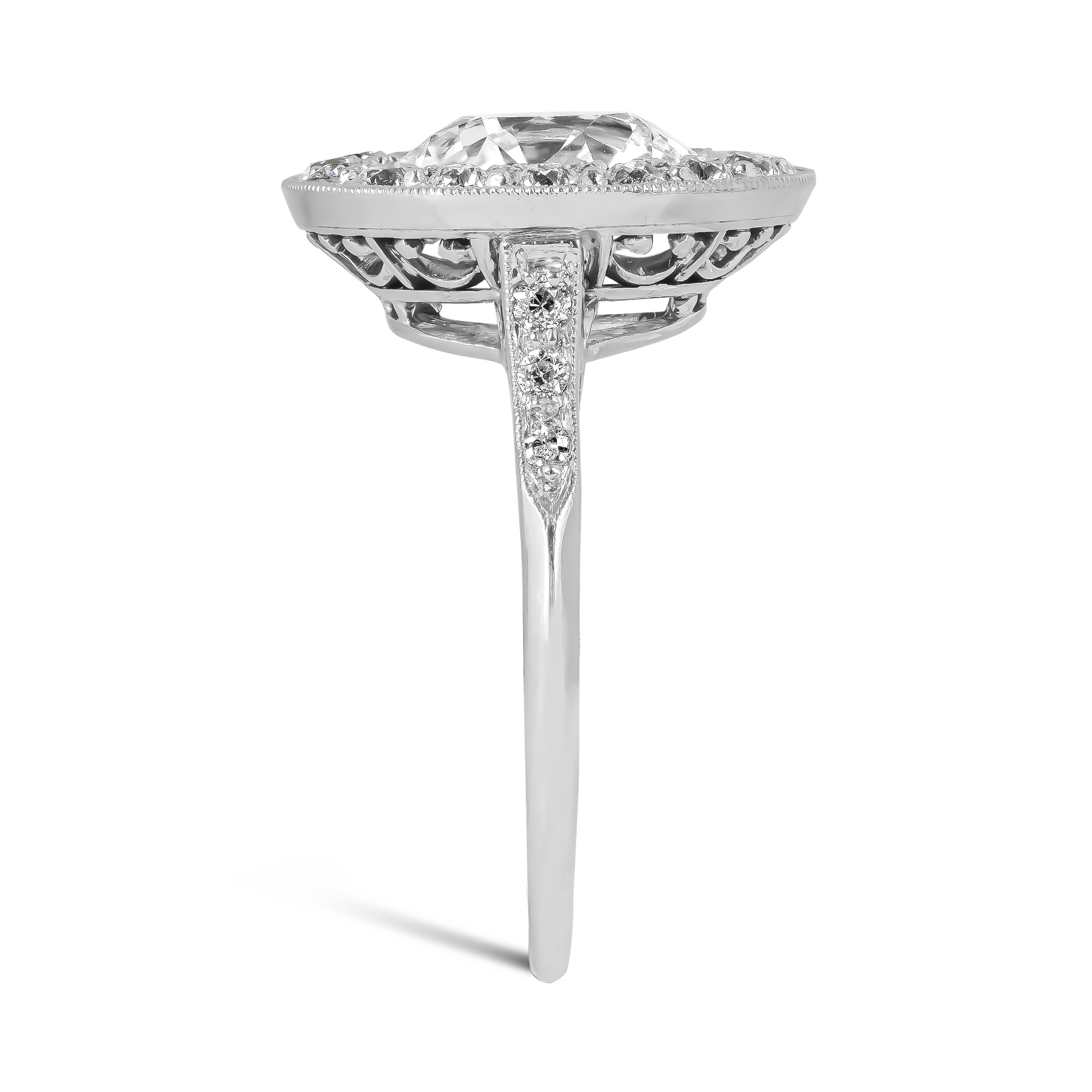 Art Deco Tiffany & Co. 2.67ct Diamond Cluster Ring Old European Cut, Grain set_4