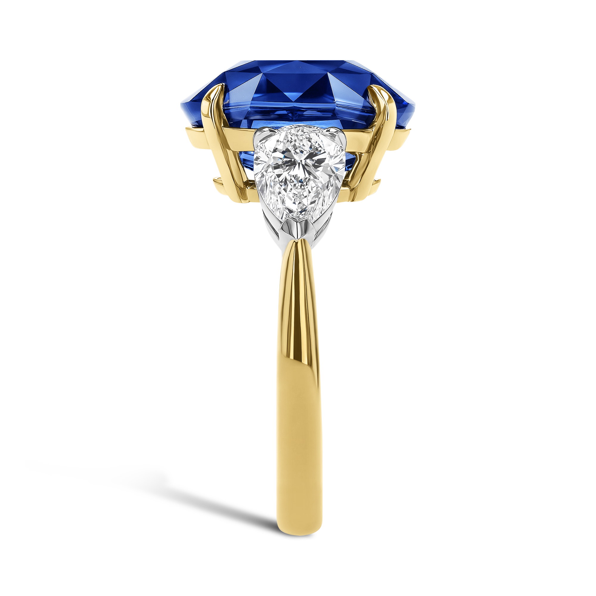 Oval Cut 7.22ct Sri Lankan Sapphire and Diamond Ring Oval Cut, Claw Set_4