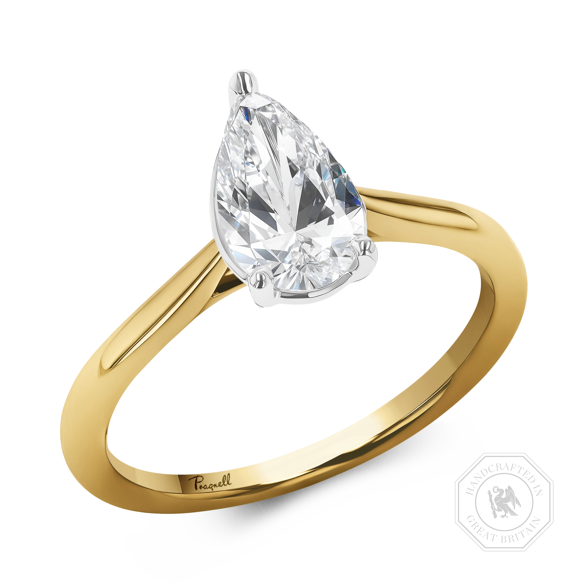 Gaia 1.20ct Pear Shaped Diamond Ring Pear Shaped, Claw Set_1