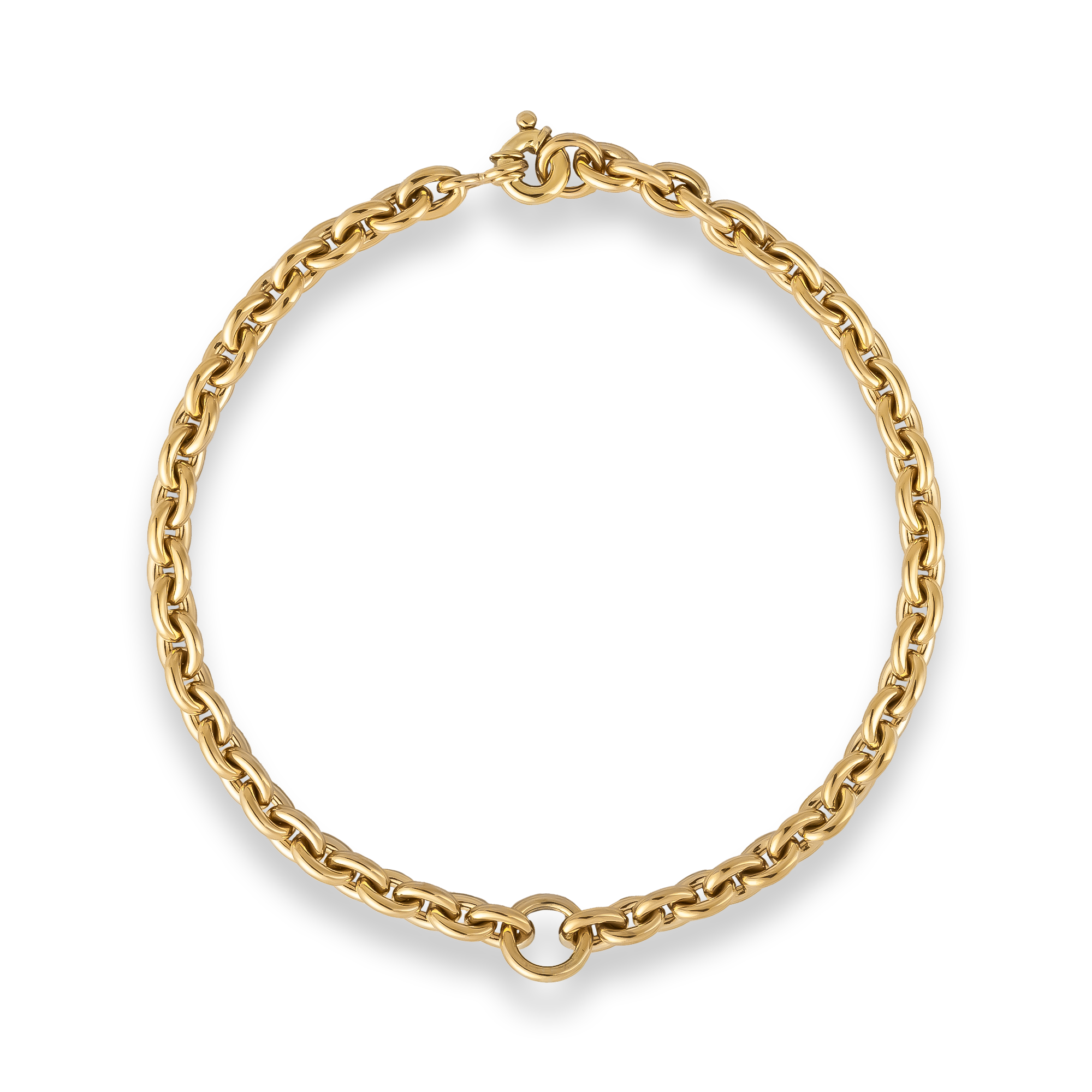 Chunky Trace Link Bracelet with Central Jump Ring _2