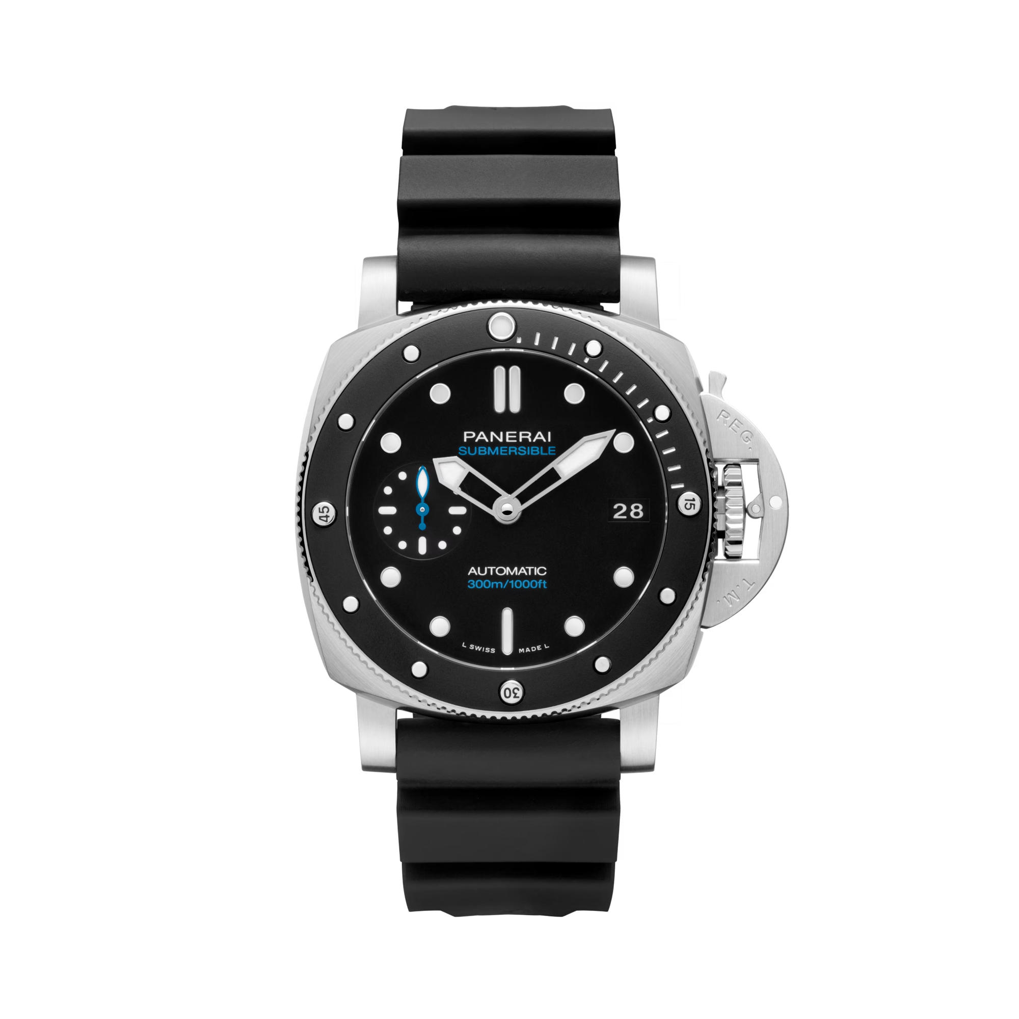 Panerai Submersible 42mm Black Dial, Baton Numerals_1