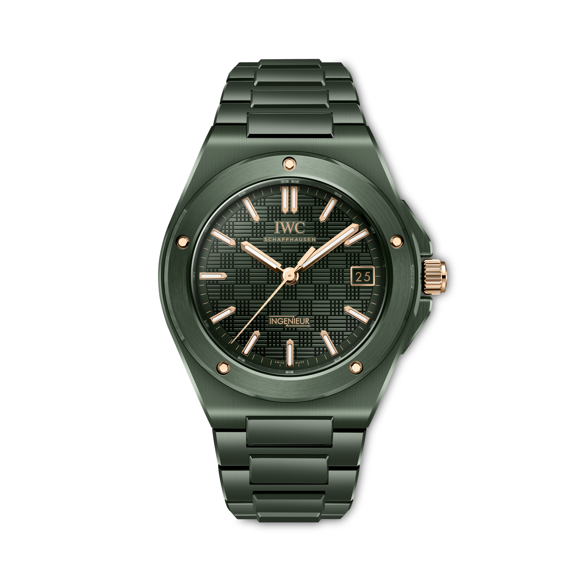 IWC Ingenieur 42mm, Green Dial, Arabic/Baton Numerals_1