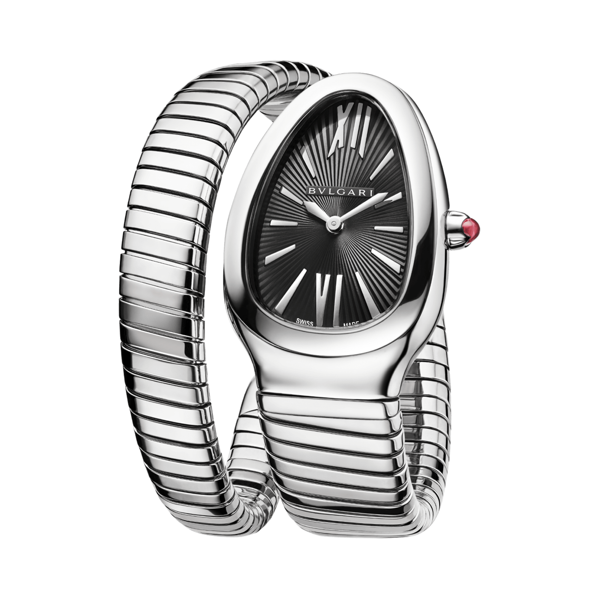 Bvlgari Serpenti Tubogas 35mm, Black Dial, Baton & Roman Numerals_2