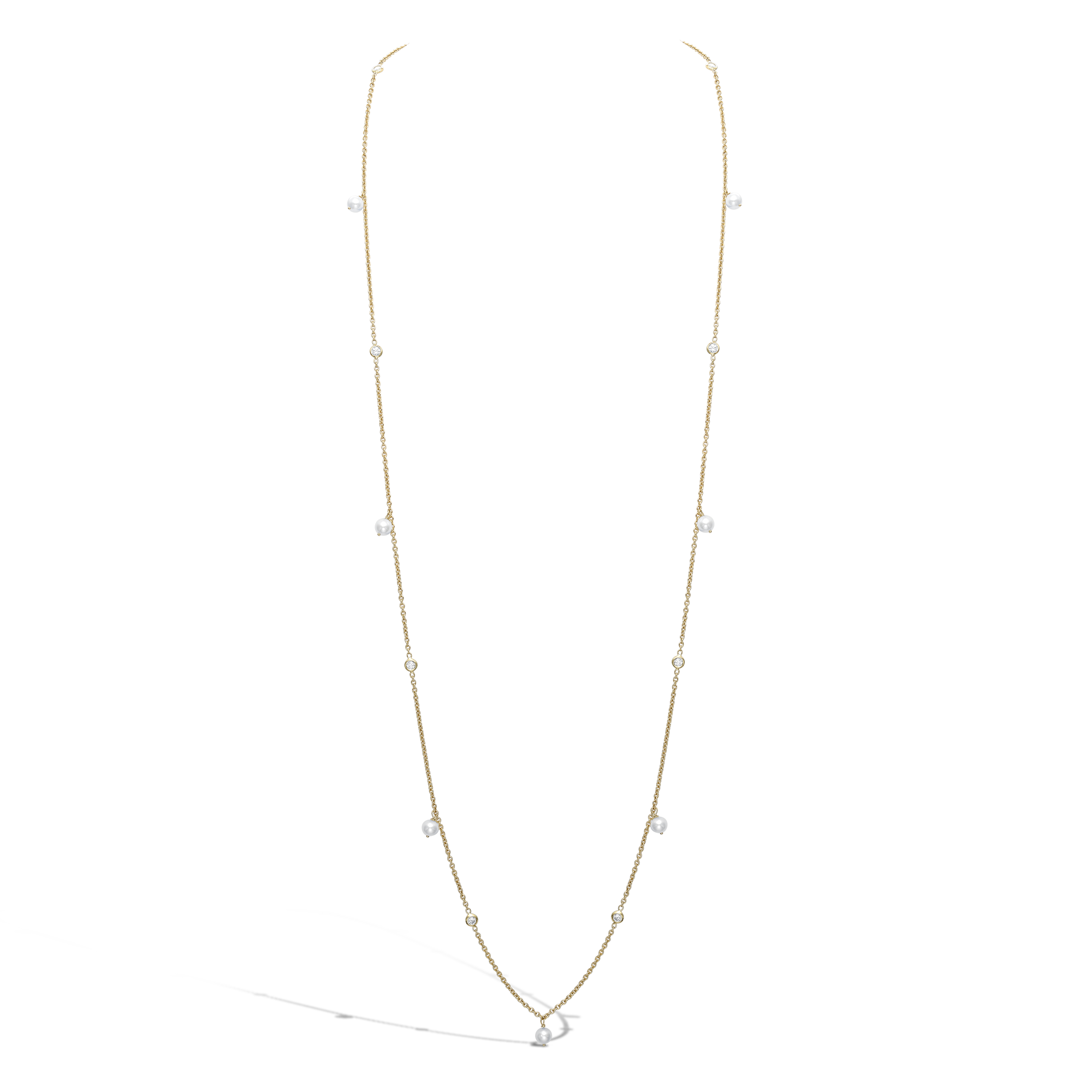 Sundance Freshwater Pearl and Diamond Long Necklace Brilliant Cut, Spectacle Set_1