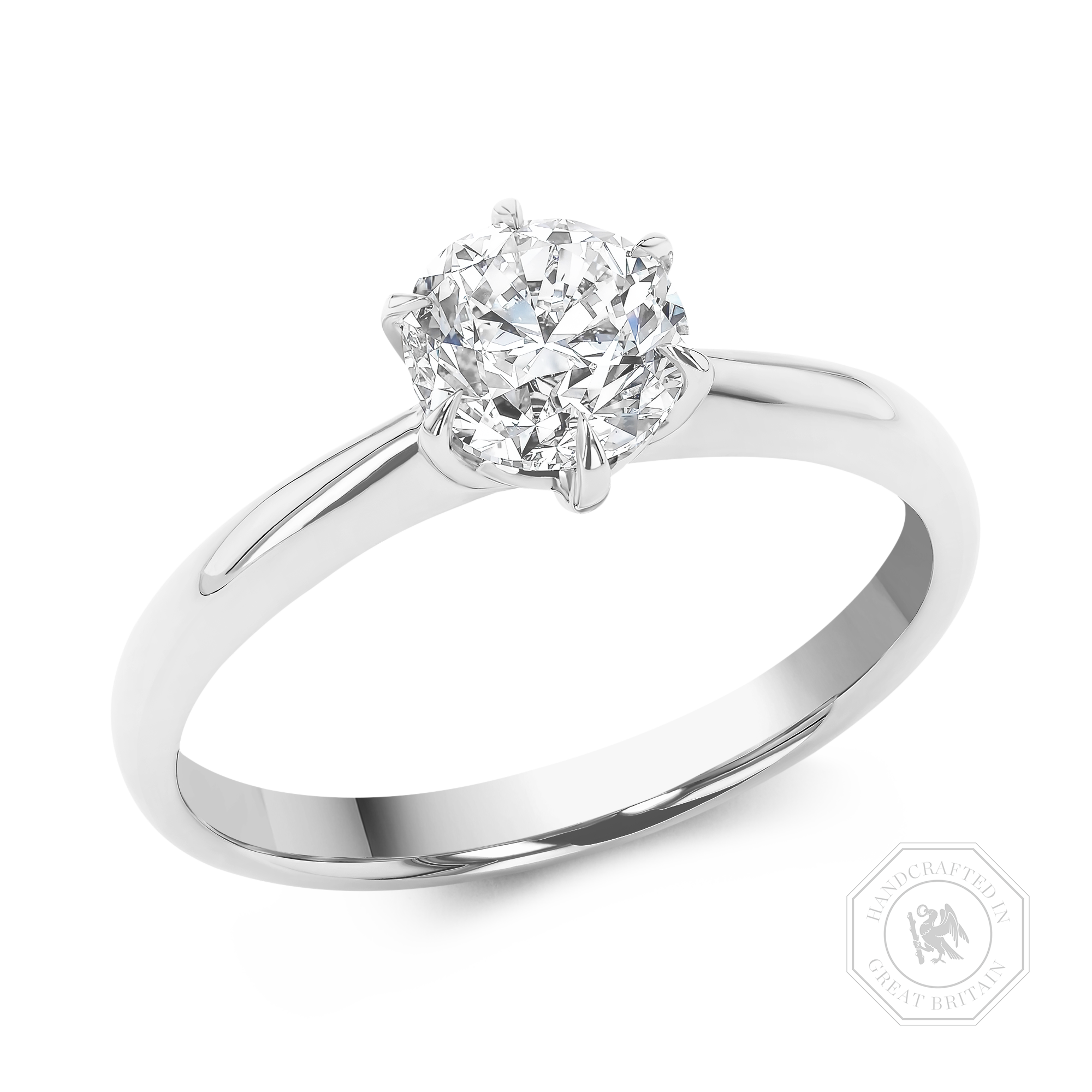 Brilliant Cut 1.00ct Diamond Solitaire Ring Brilliant cut, Claw set_1