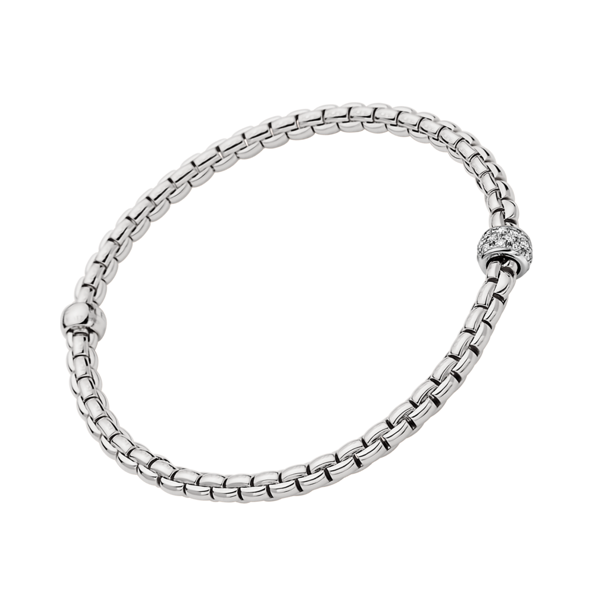 Fope Flex'it Eka 0.19ct Diamond Bracelet Brilliant Cut, Grain Set_1
