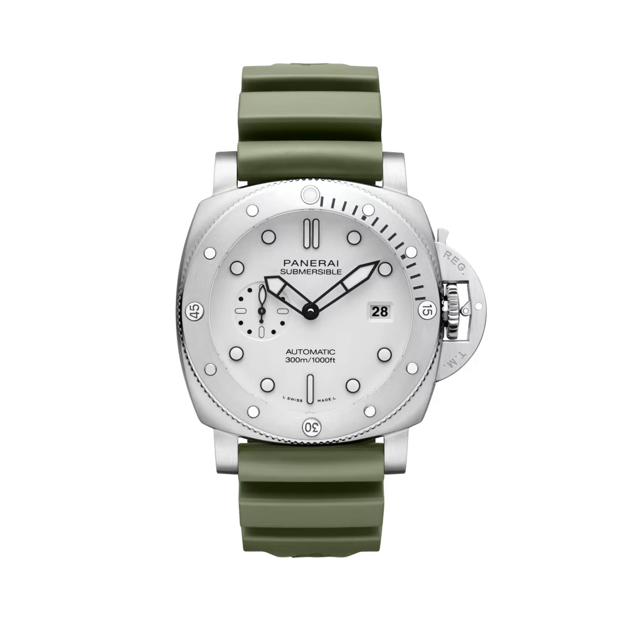 Panerai Submersible 44mm White Dial, Dot Numerals_1
