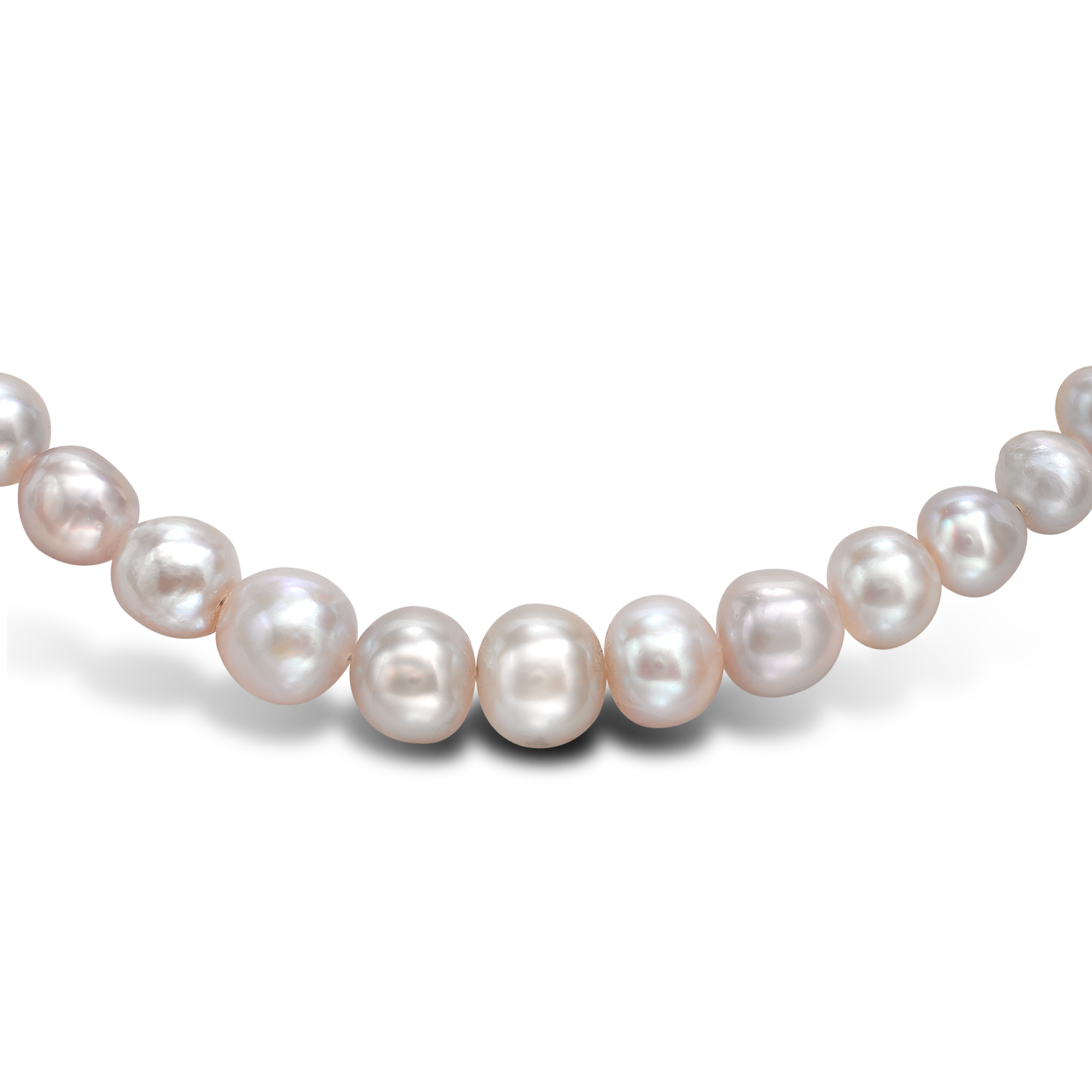 Belle Époque Natural Pearl Necklace Graduated Pearl Necklet, with Sapphire Clasp_2