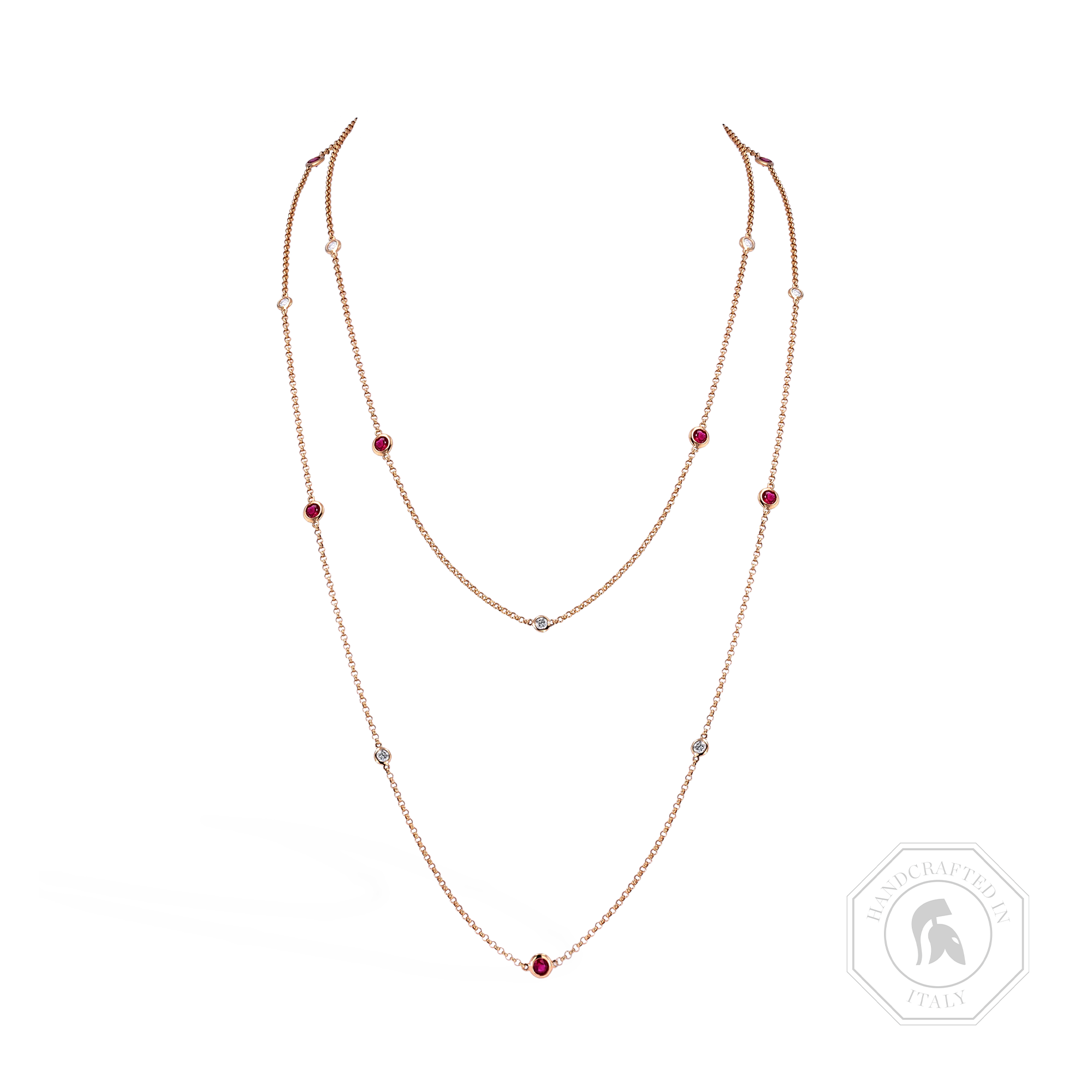 Sundance Ruby and Diamond Necklace Brilliant Cut, Spectacle Set_1