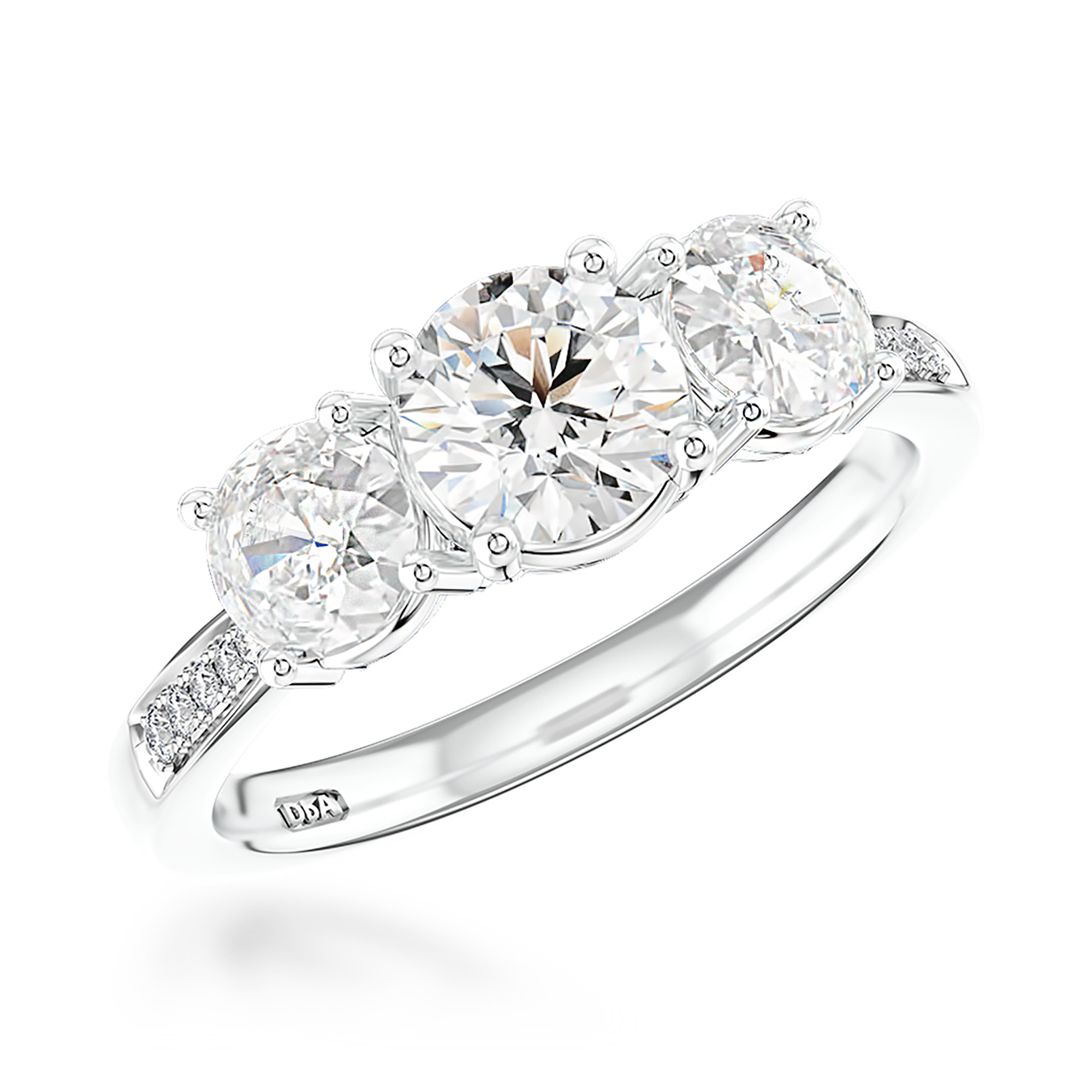 Duchess 0.80ct Diamond Three Stone Ring Brilliant cut, Claw set_1