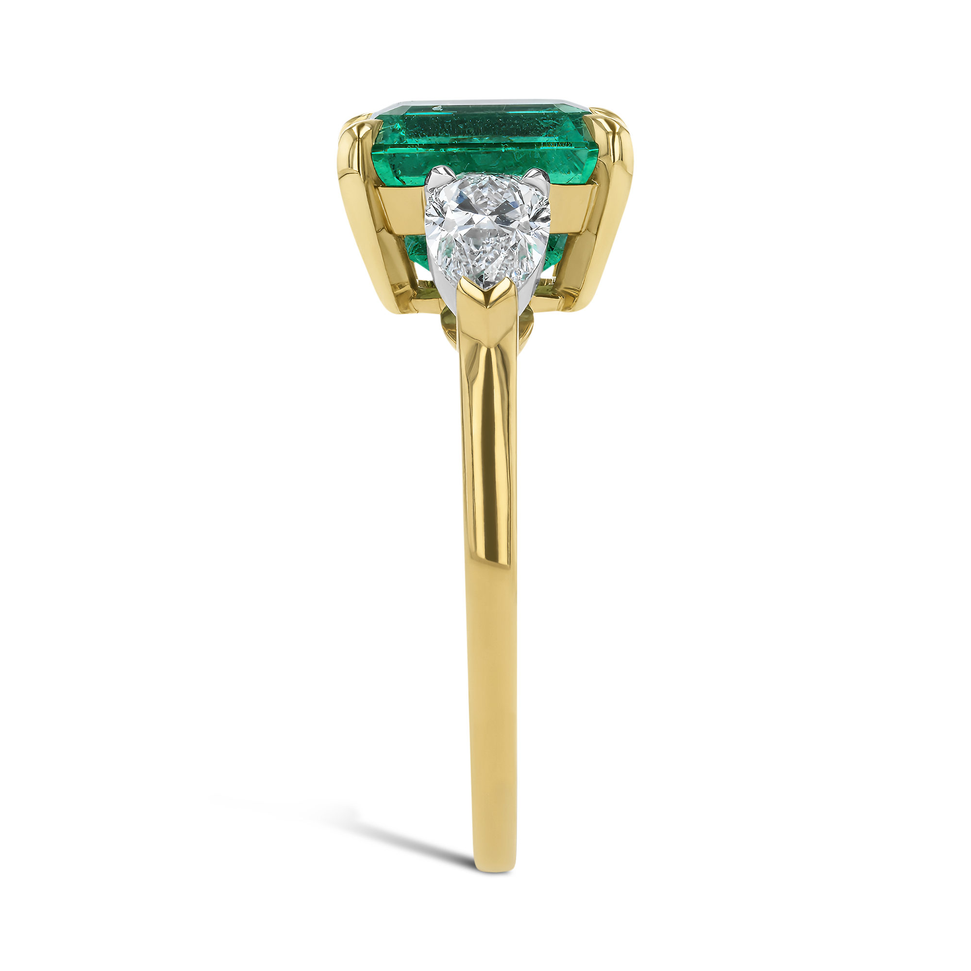 Masterpiece 3.718ct Octagonal Cut Colombian Emerald and Diamond Ring Octagonal Cut, Claw Set_4