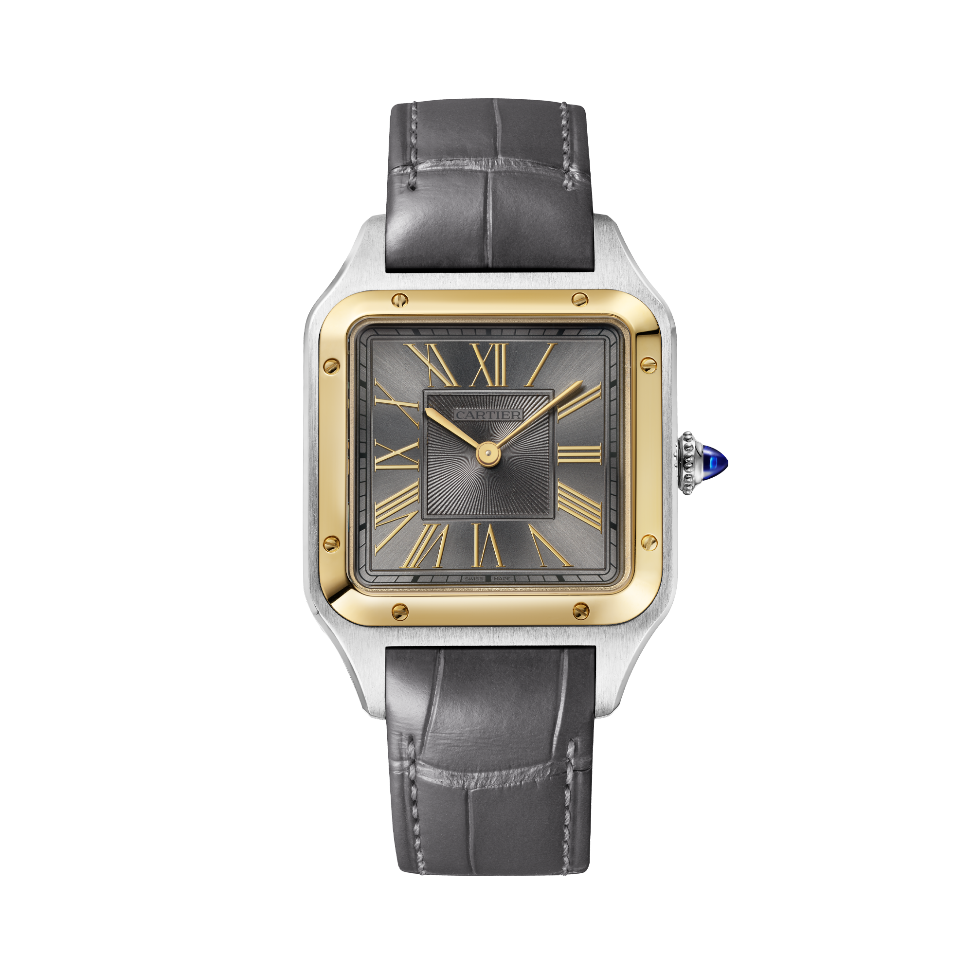 Cartier Santos-Dumont 43.5mm, Charcoal Grey Dial, Roman Numerals_1