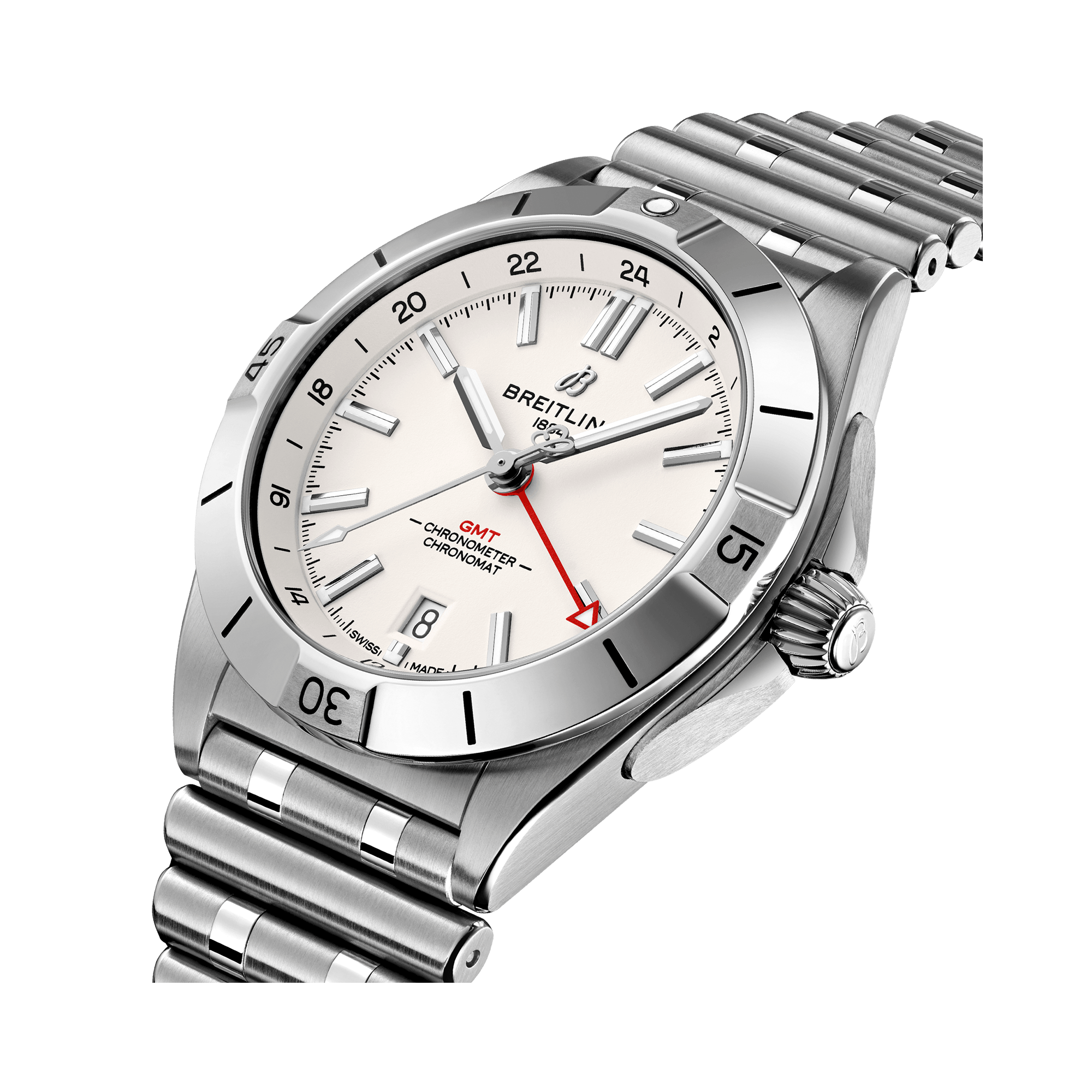 Breitling Chronomat Automatic GMT 40 40mm, White Dial, Baton Numeral_3