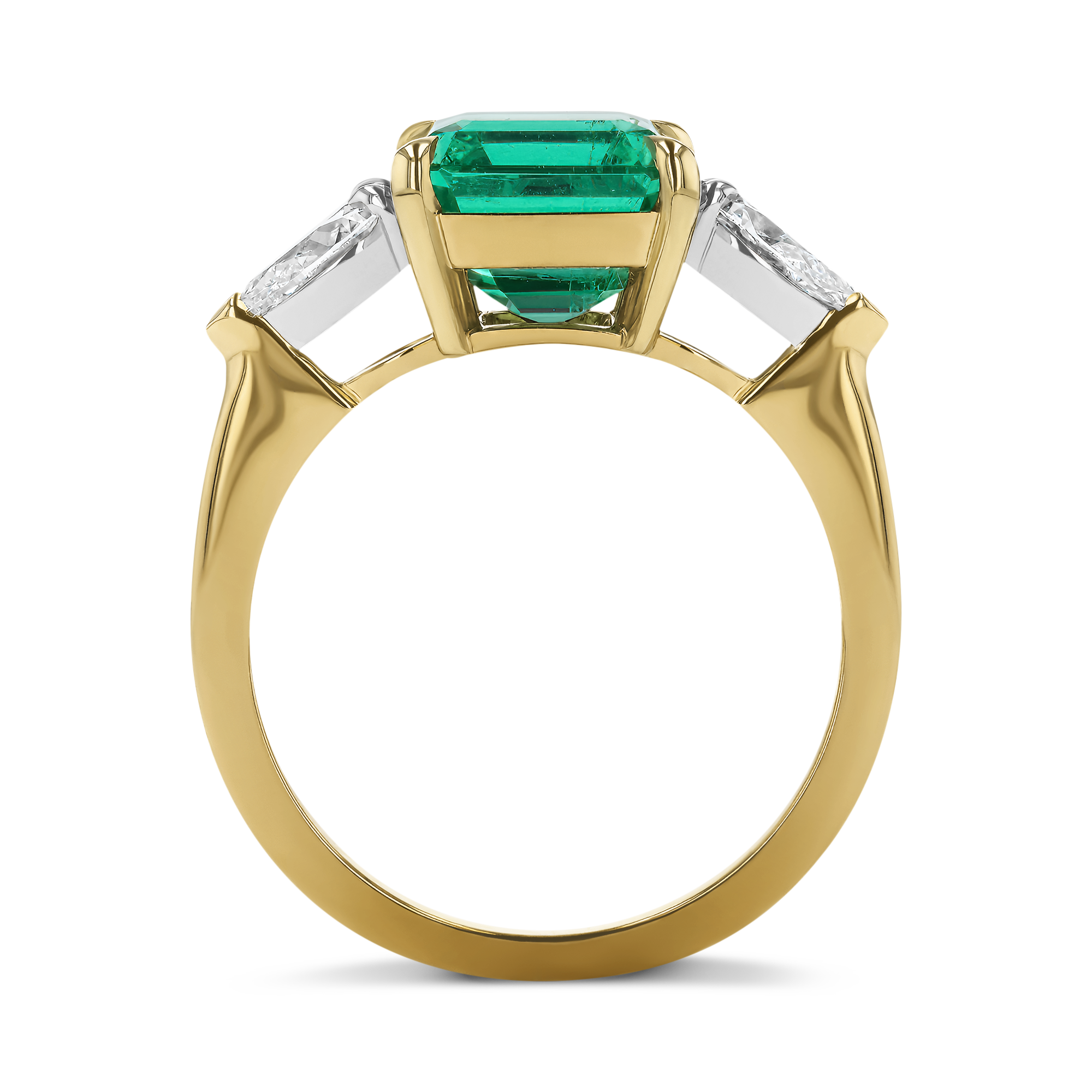 Masterpiece 3.718ct Octagonal Cut Colombian Emerald and Diamond Ring Octagonal Cut, Claw Set_3