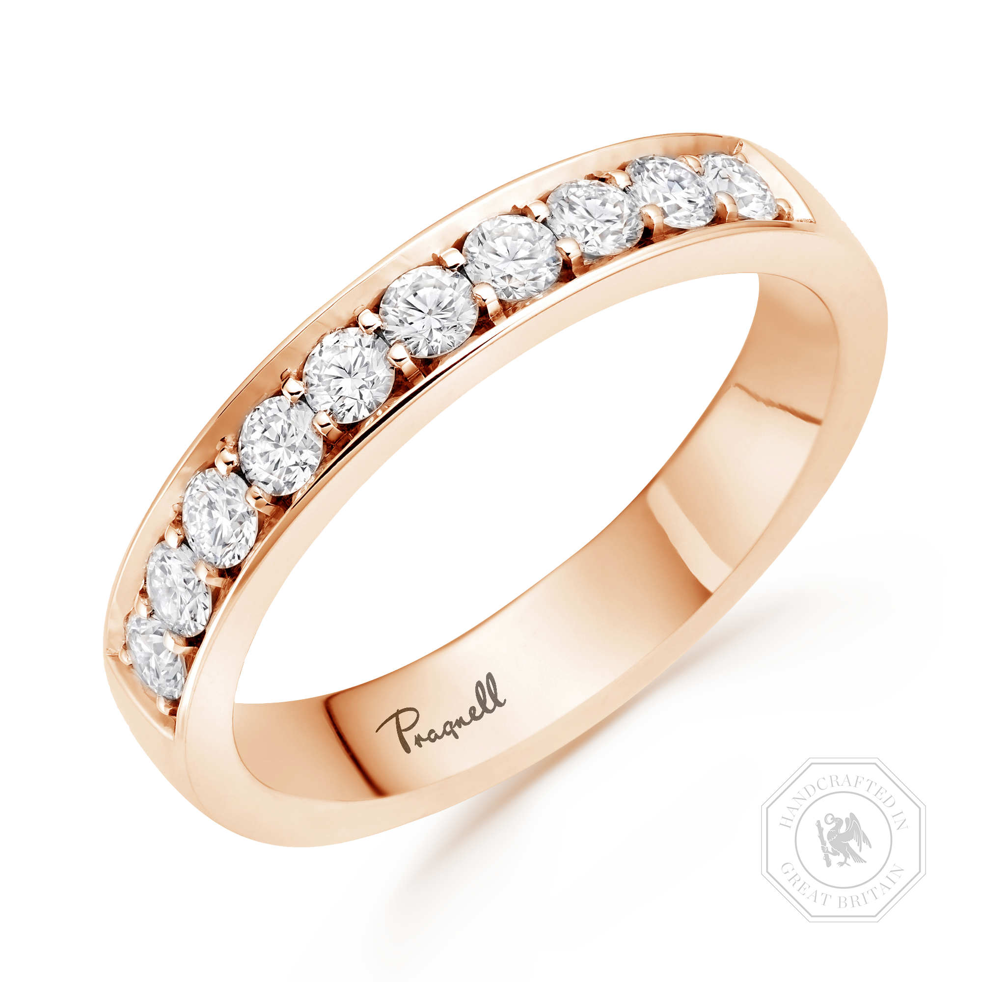 Brilliant Cut Diamond Half Eternity Ring Brilliant Cut, Half Eternity, Thread Set_1