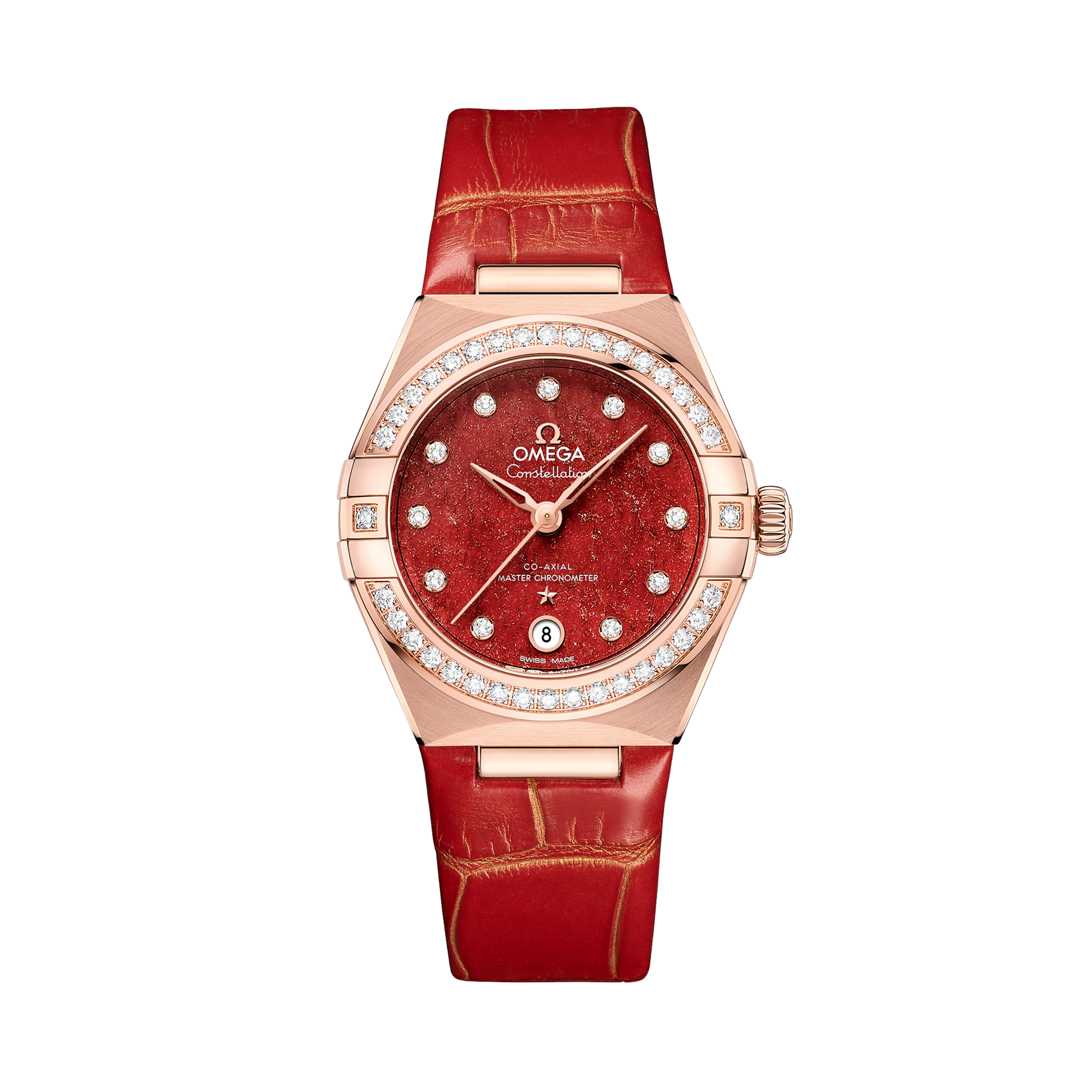 OMEGA Constellation 29mm, Red Dial, Diamond Numerals_1