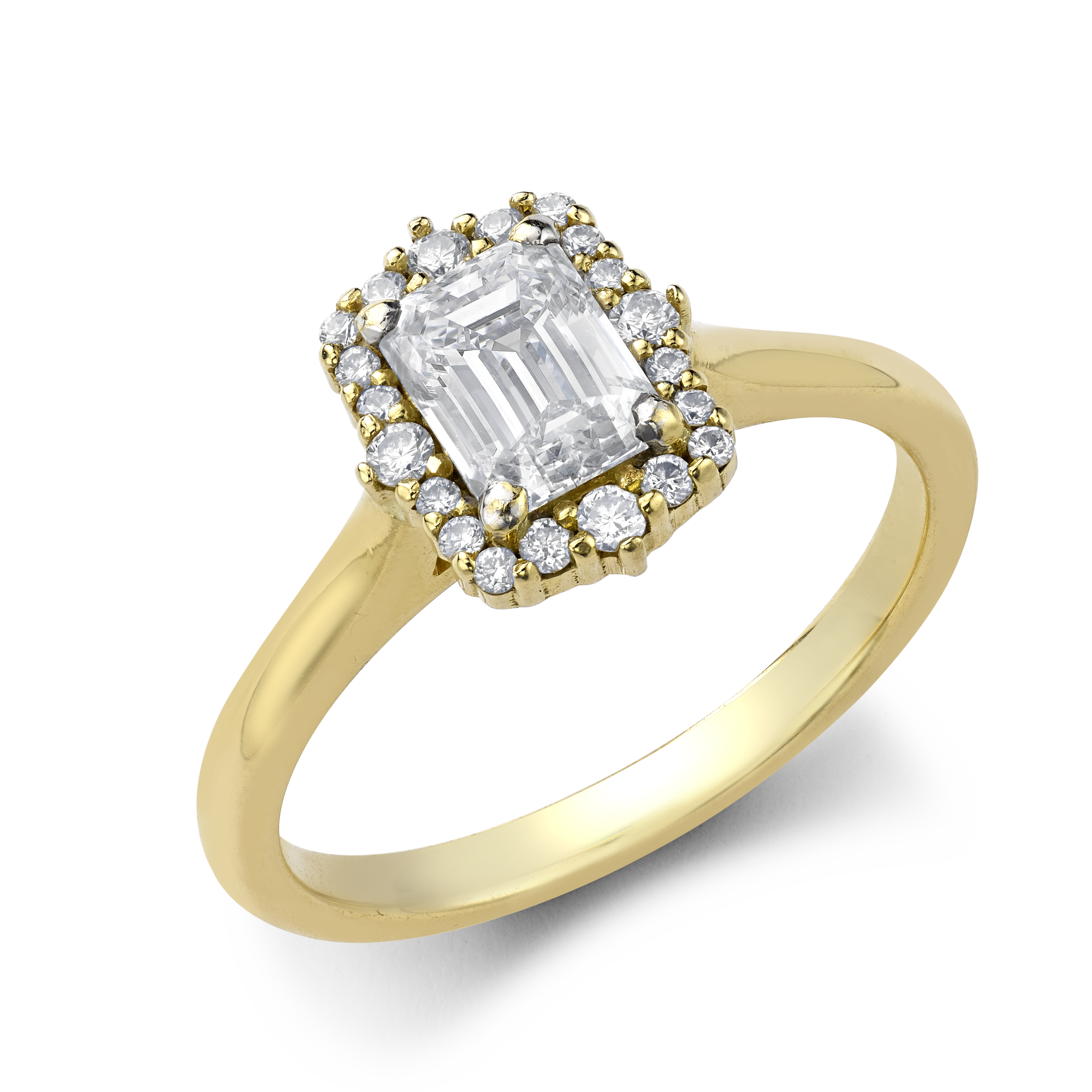 Emerald Cut Diamond Ring Emerald Cut, Four Claw Set_1