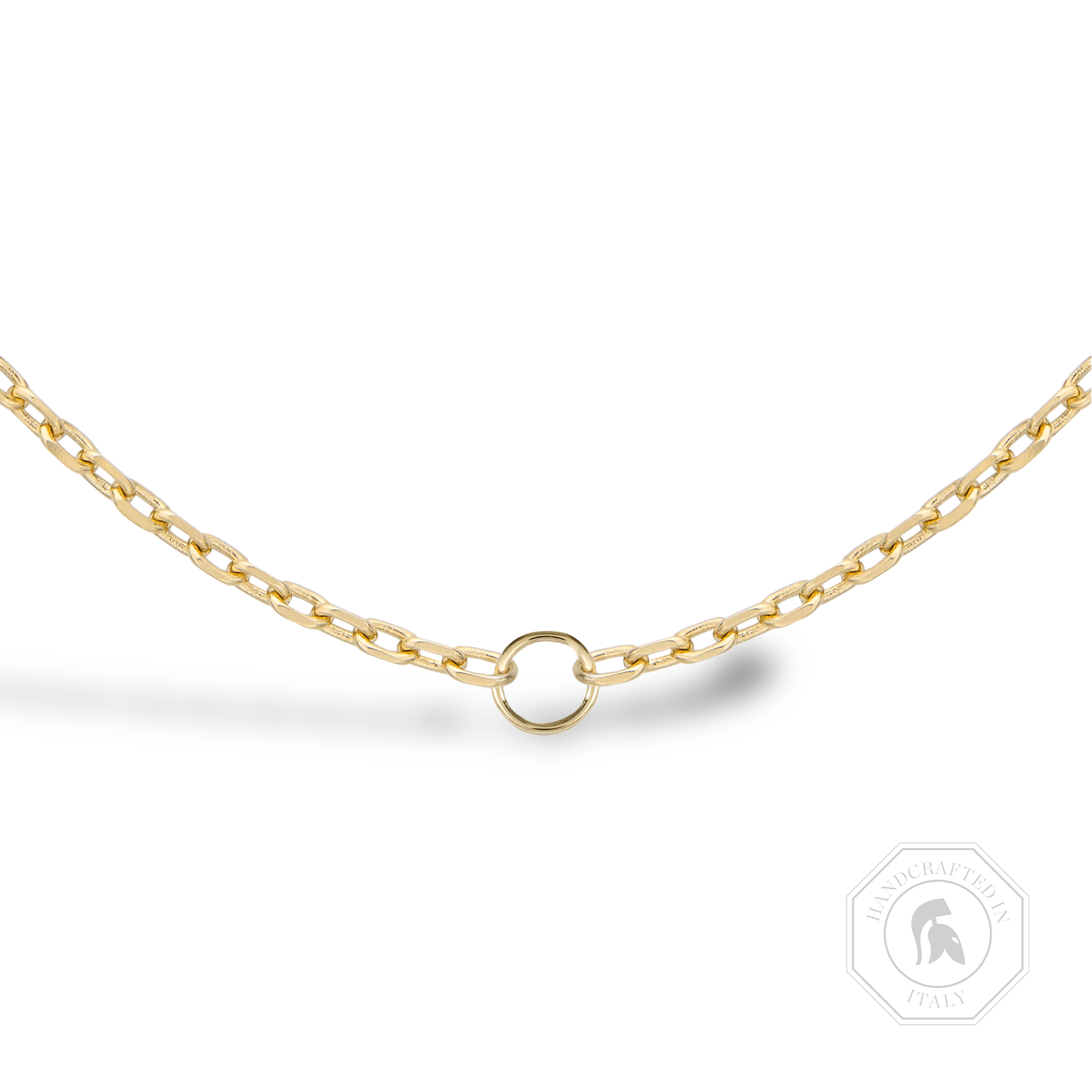 Forzatine Chain Necklace with Central Jump Ring 50cm _1