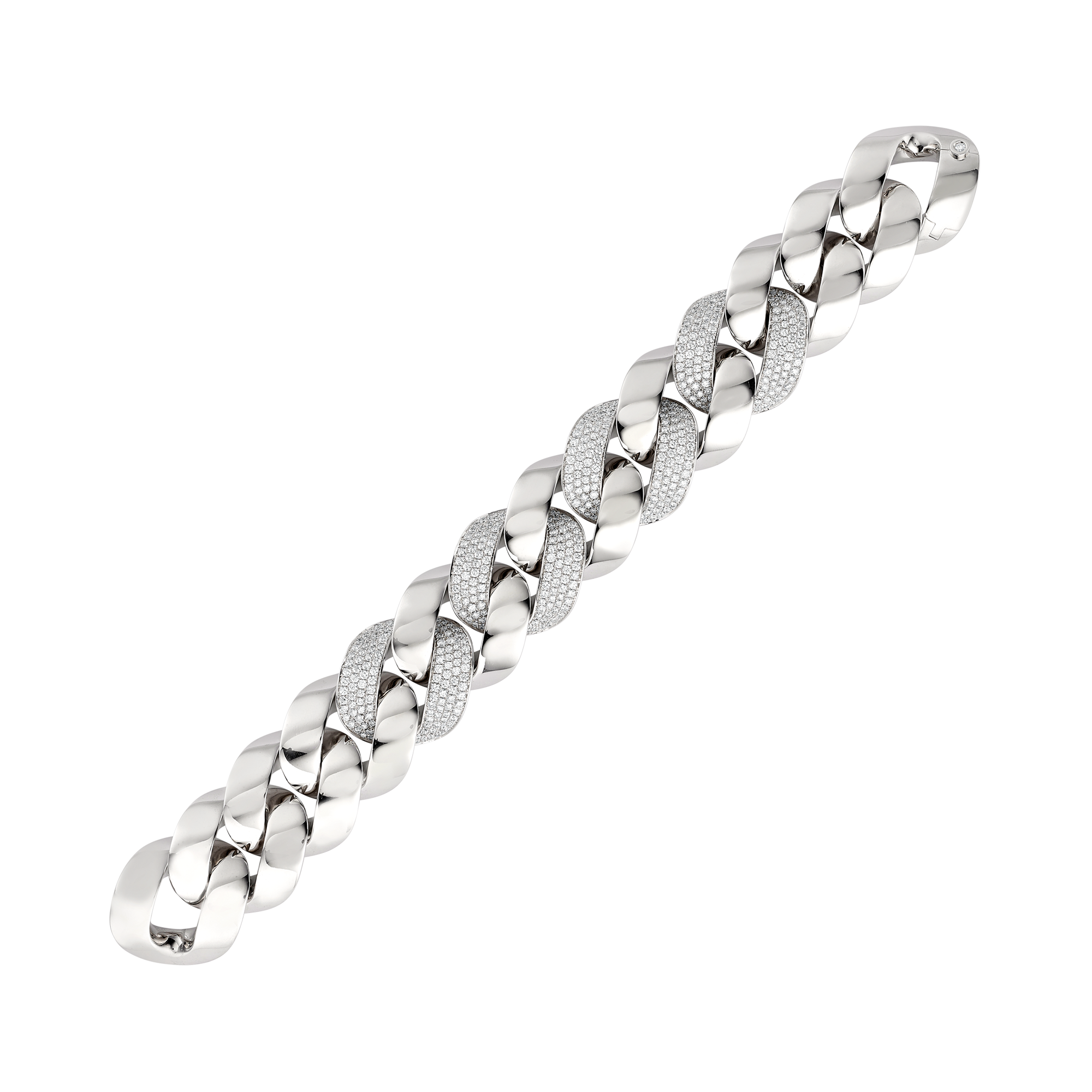 Cuba Large Chain Diamond Bracelet Brilliant Cut, Pavé Set_2