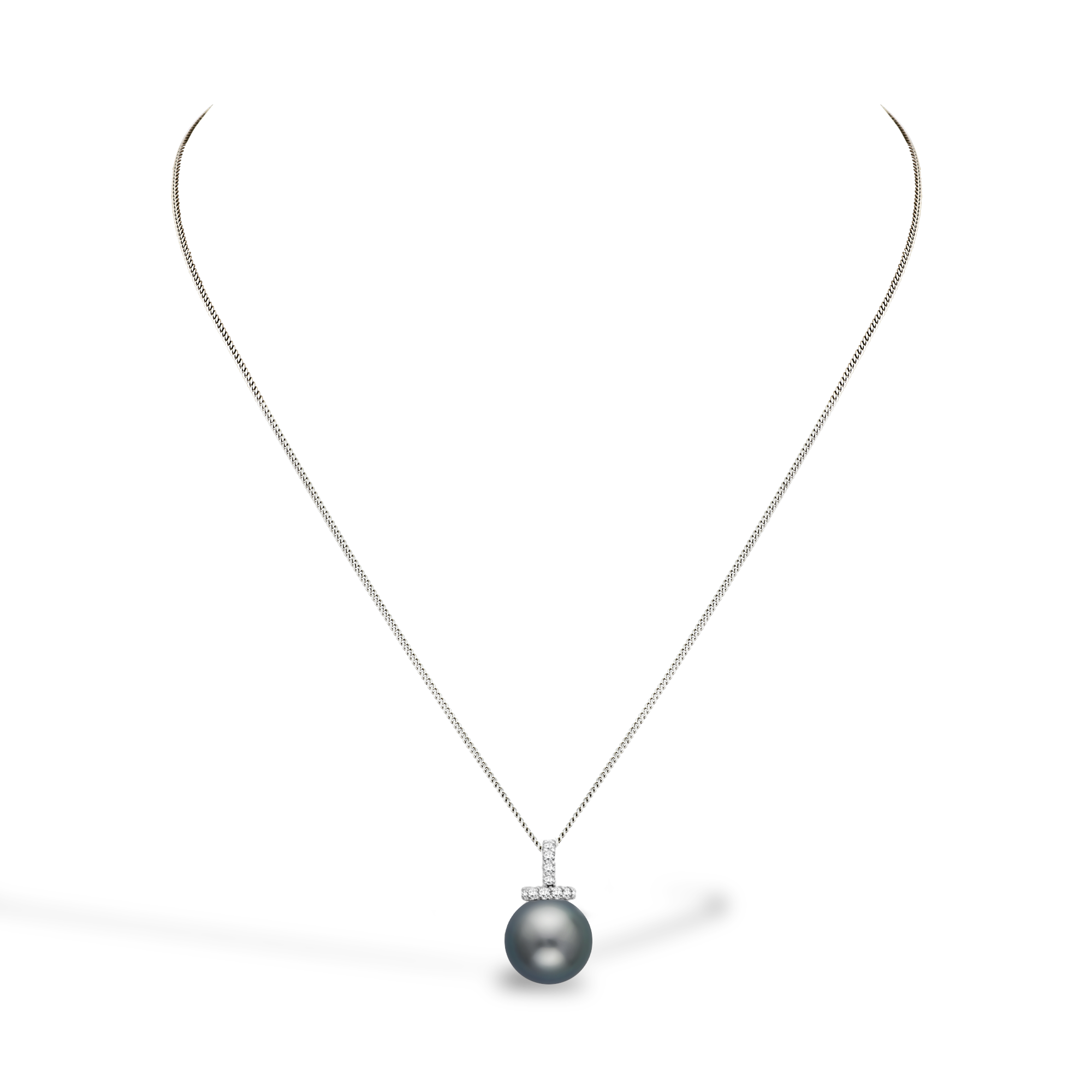 Tahitian Pearl Pendant Pendant with Brilliant Cut Diamonds_2