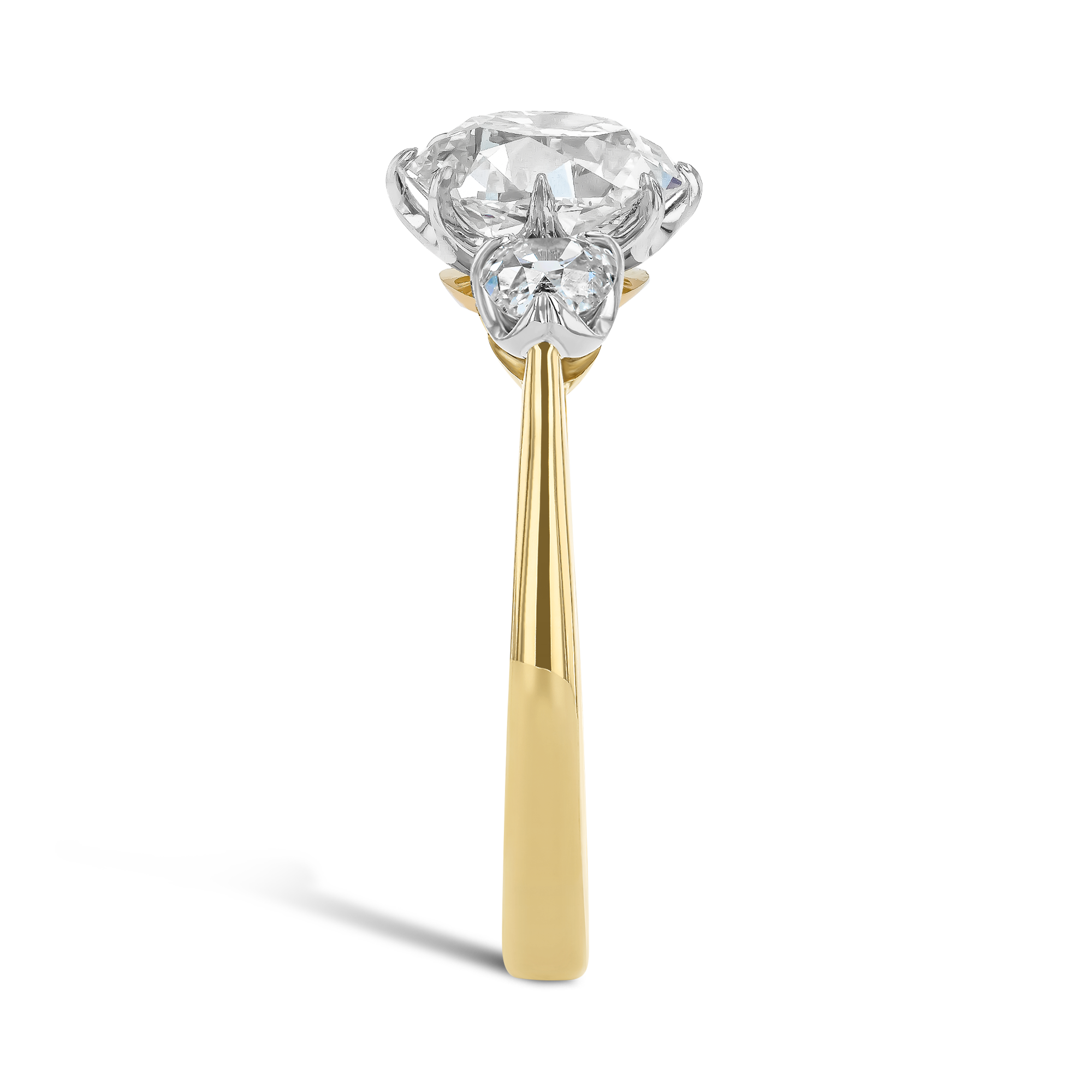 Antique Cushion Cut 3.155ct Diamond Ring Antique Cushion Cut, Claw Set_4
