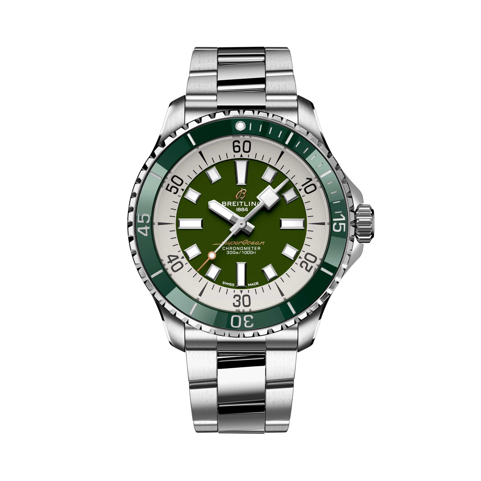 Breitling Superocean Automatic 44 44mm, Green Dial, Arabic & Baton Numerals_1