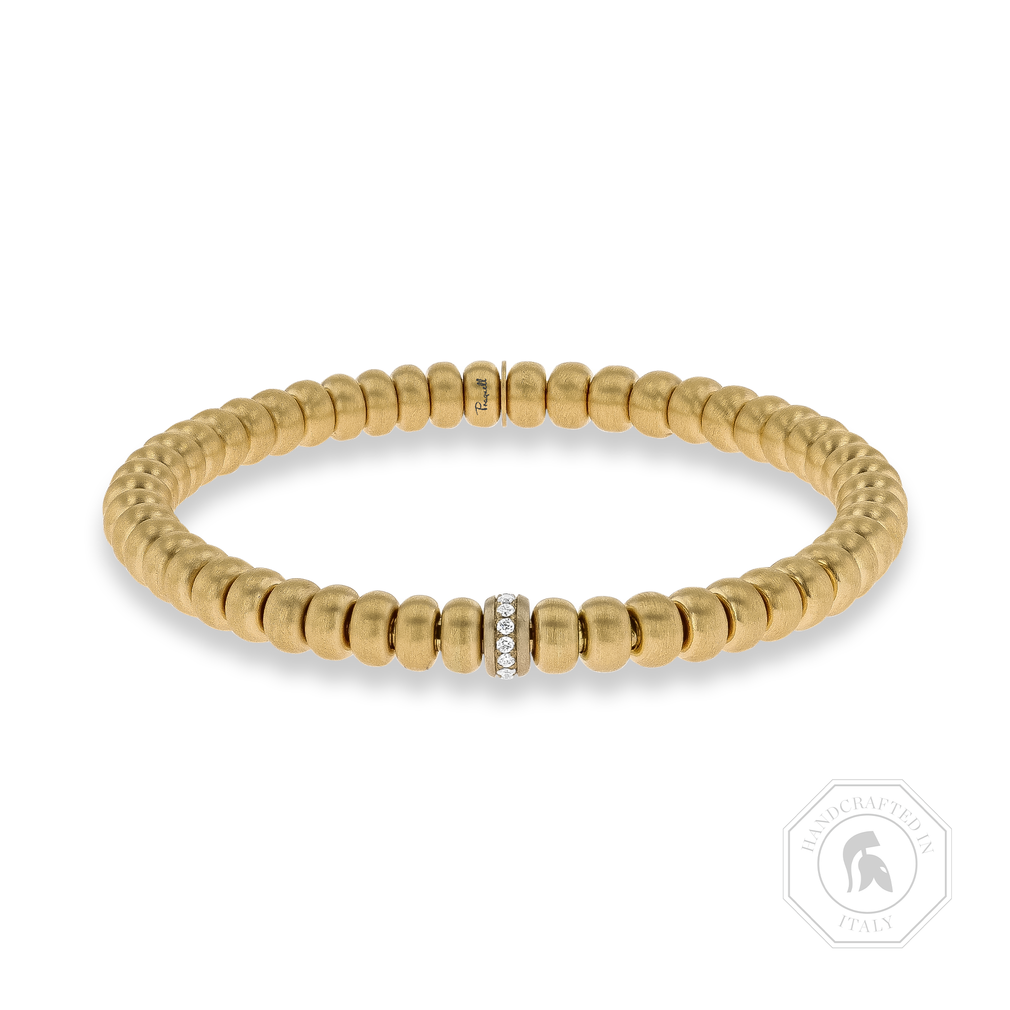 Bohemia Large Brushed Rondell Expandable Diamond Bracelet Brilliant Cut, Pavé Set_1