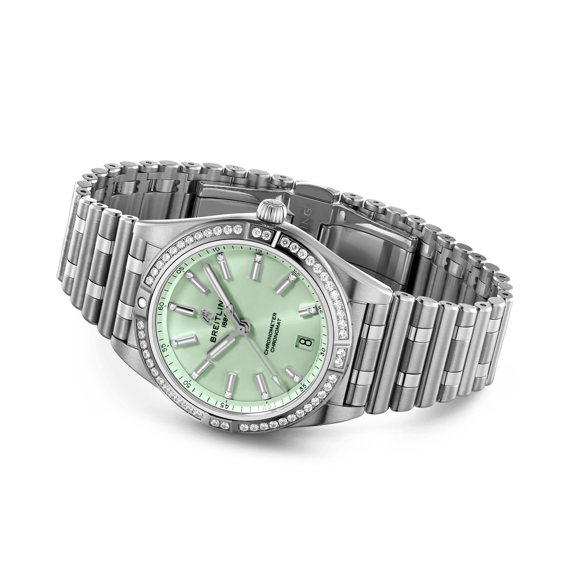 Breitling Chronomat Automatic 36 36mm, Green Dial, Diamond Numerals_4