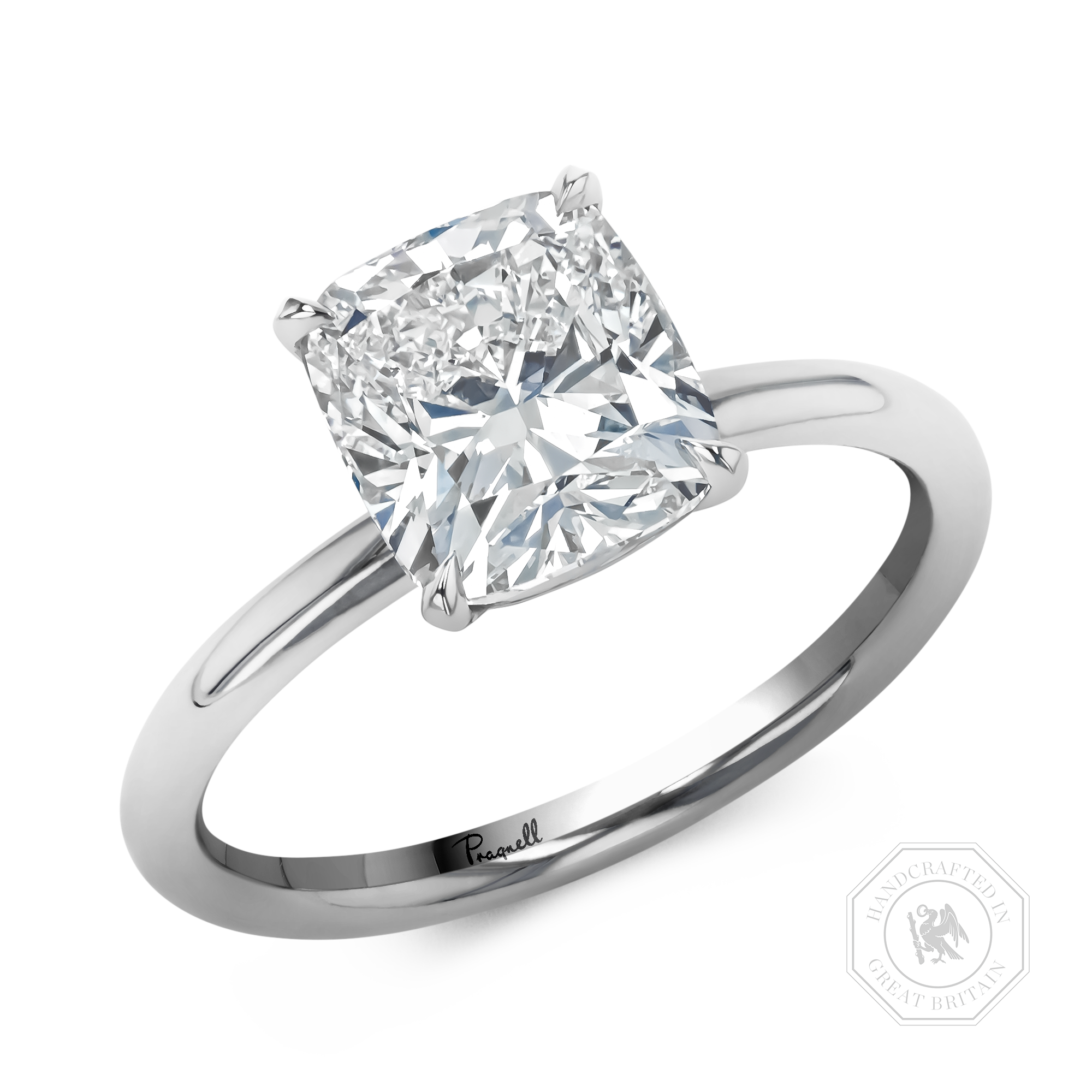 Cushion Modern 2.50ct Diamond Solitaire Ring Cushion modern cut, Claw set_1