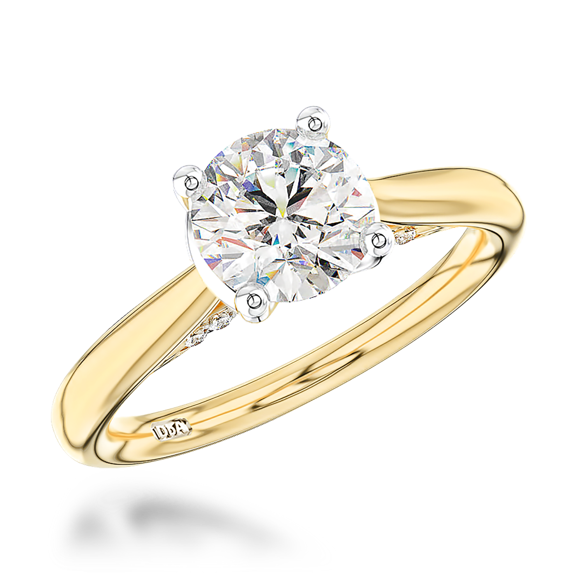 Single Stone Solitaire Ring Brilliant Cut, Four Claw Set_1