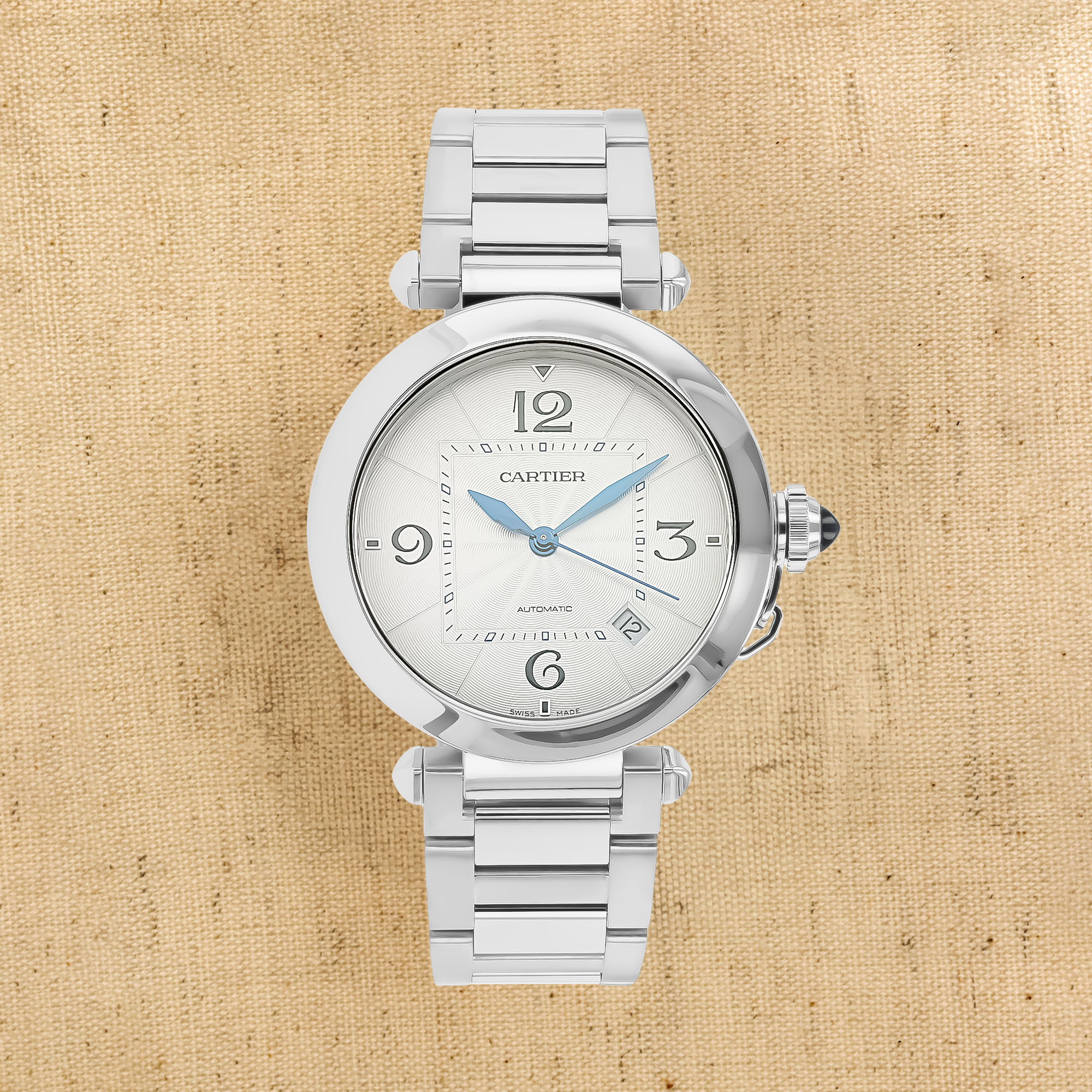 Cartier Pasha 41mm, Silver Dial, Arabic Numerals_1