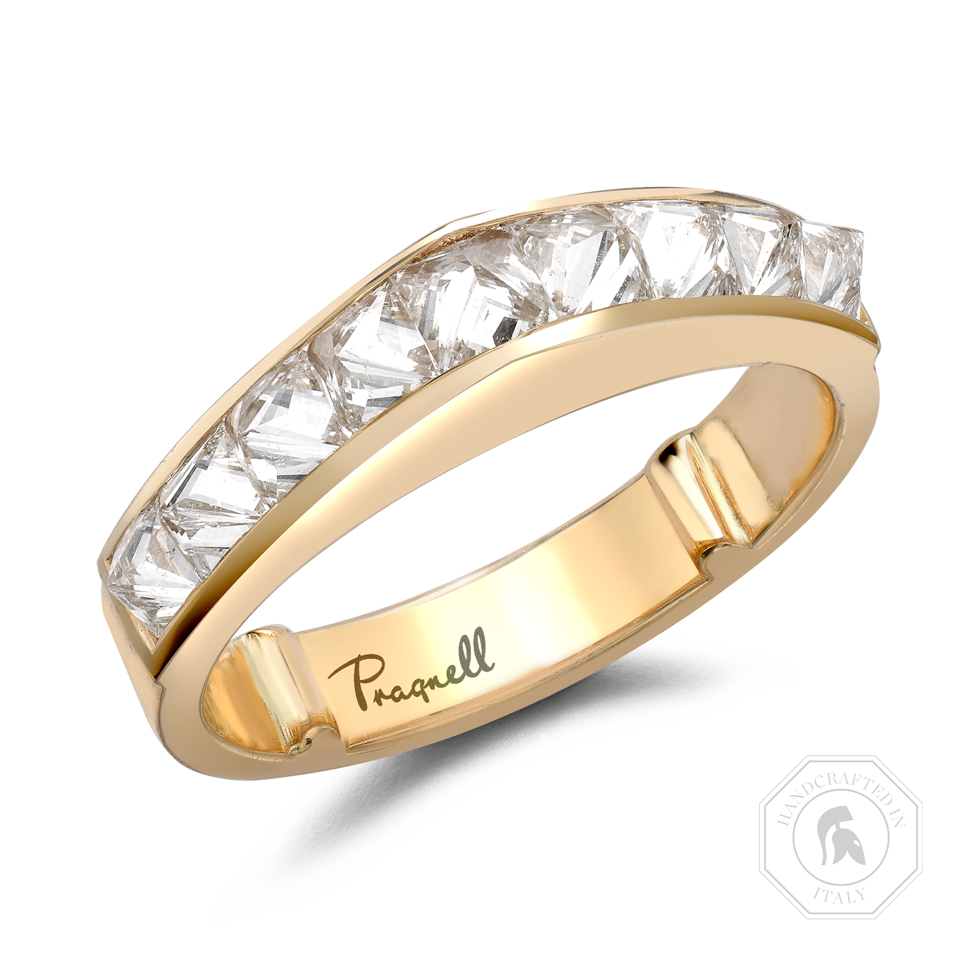 RockChic Peaked Diamond Ring Princess Cut, Channel Set_1