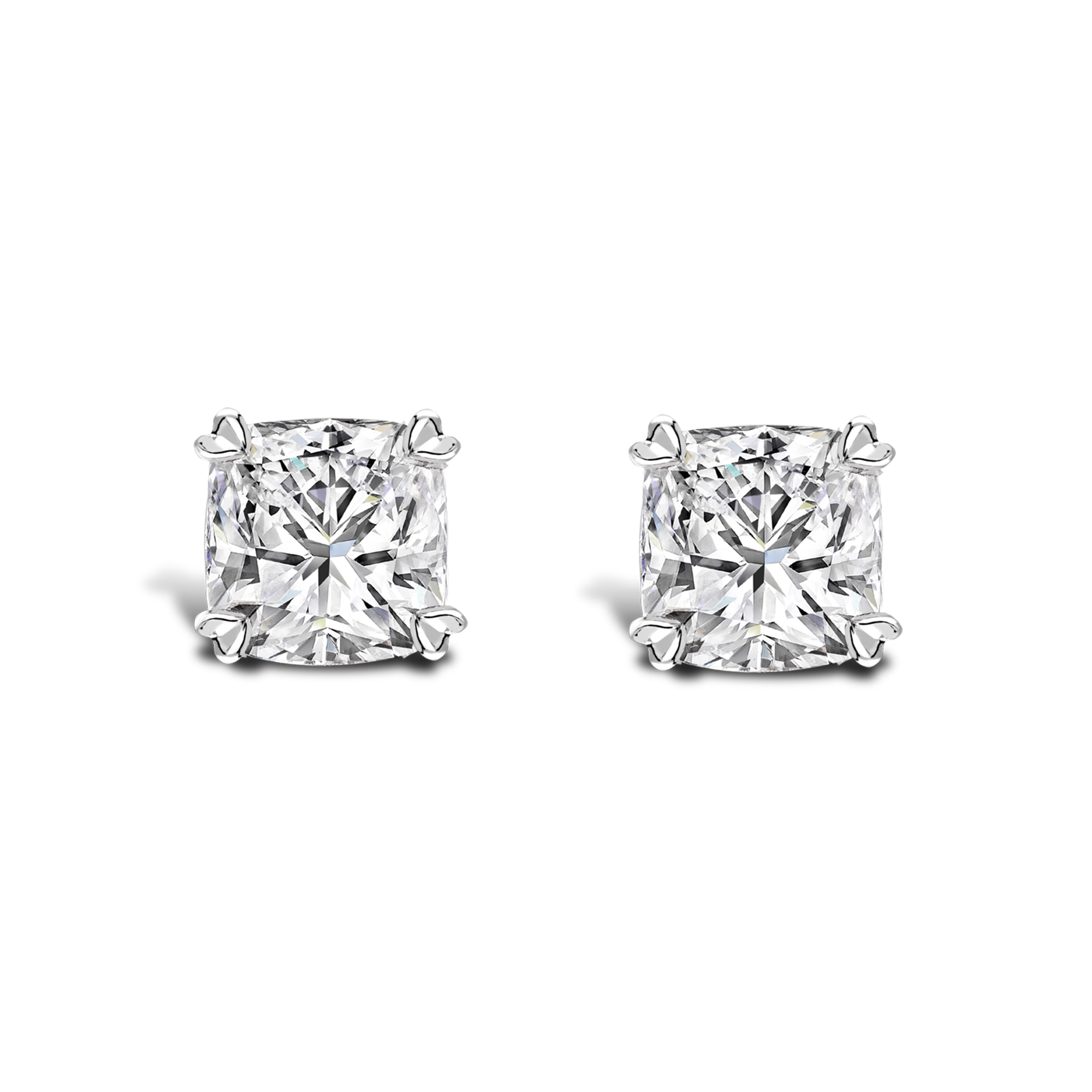 Windsor 2.01ct Cushion Cut Diamond Stud Earrings Cushion Cut, Claw Set_1