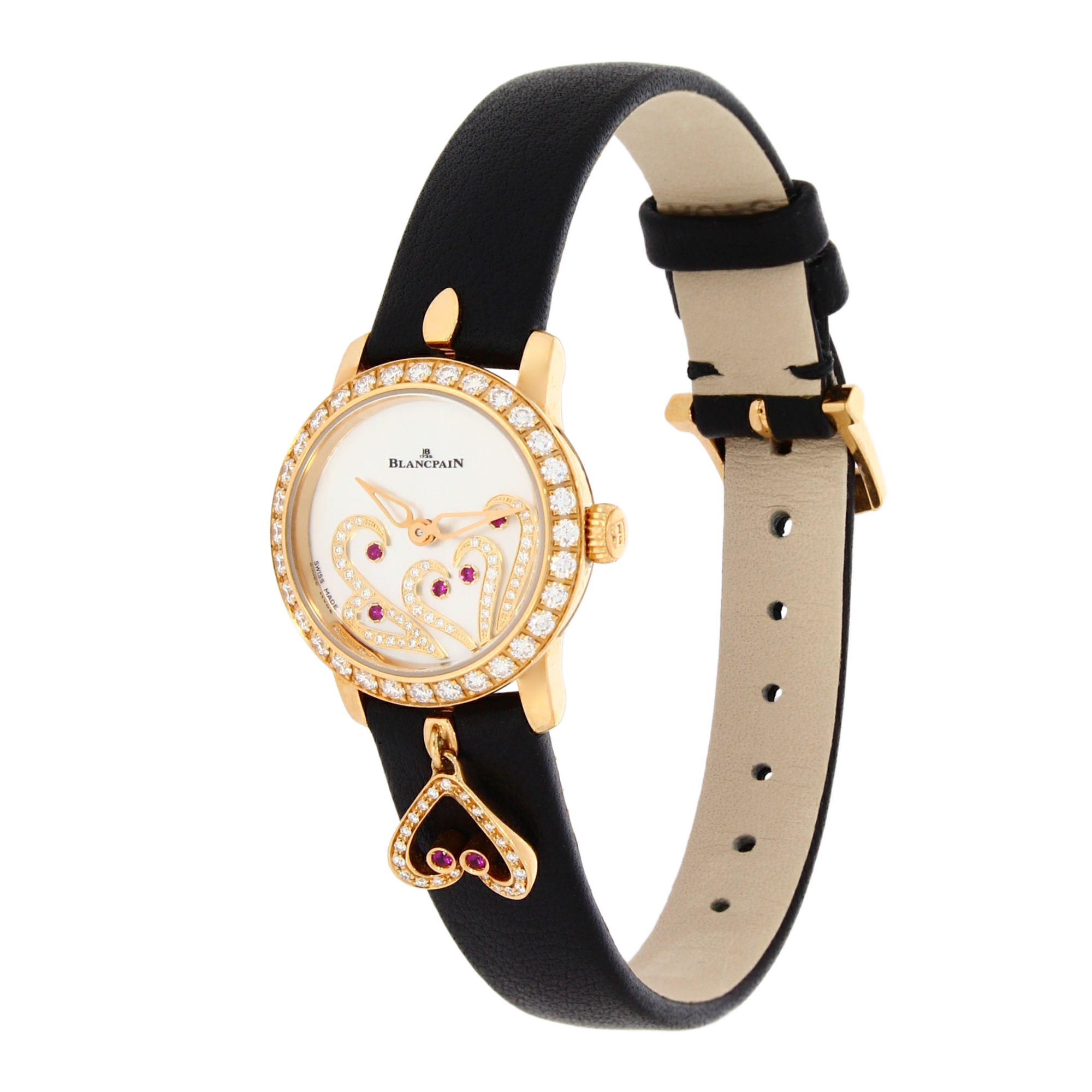 Pre-Owned Blancpain Women Ladybird Ultraplate 21.5mm, Mother of Pearl Dial, Gem Set Numerals_2