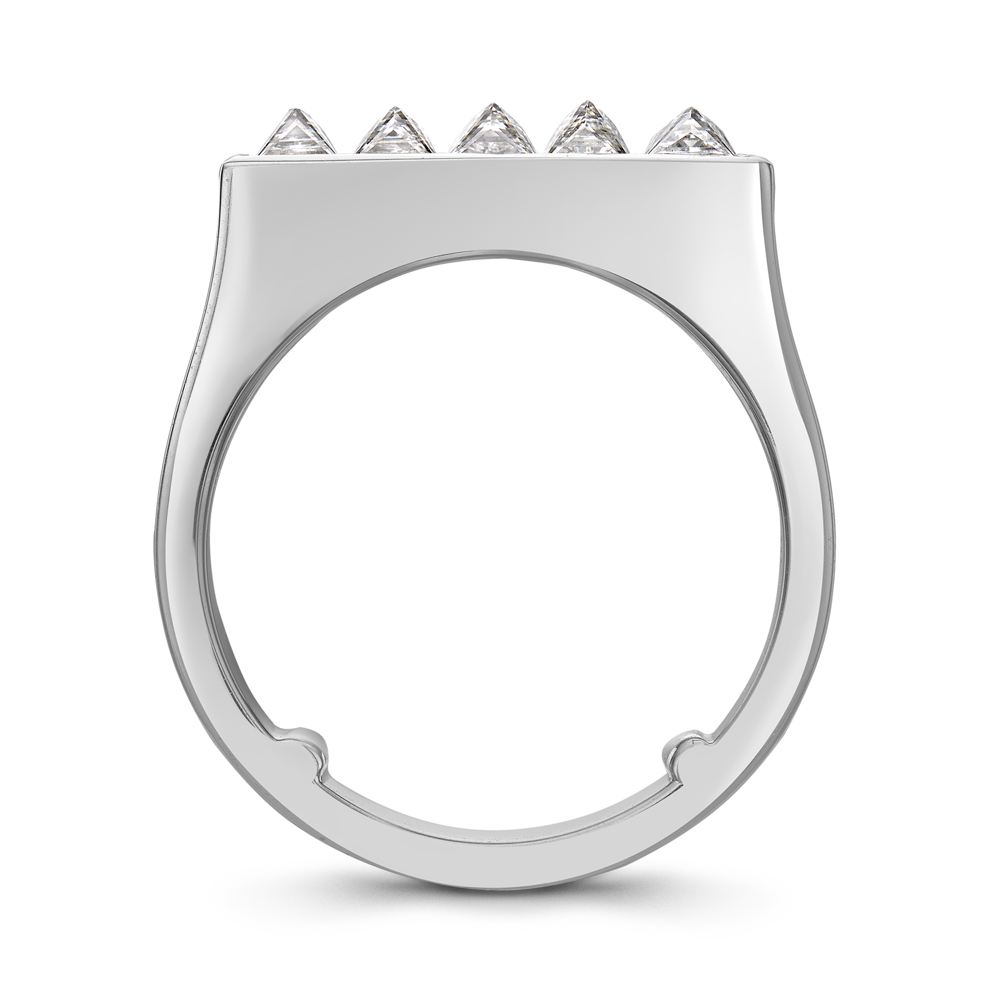 RockChic 1.21ct Diamond Flat-Topped Half Eternity Ring Inverted Princess Cut, Channel Set_3