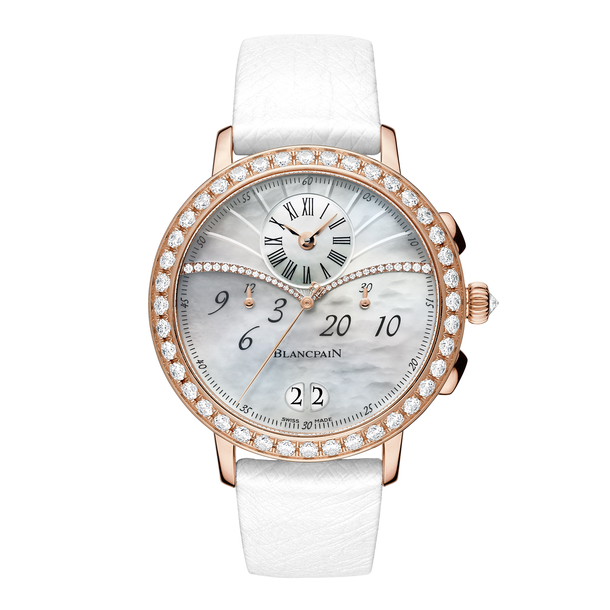 Blancpain Women 38.6mm, Mother of Pearl Dial, Arabic Numerals_1