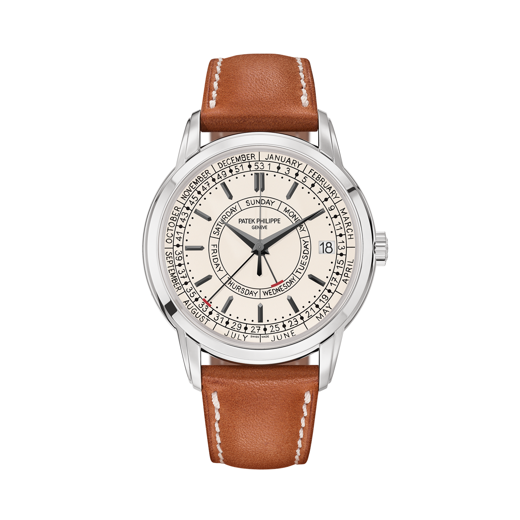 Patek Philippe Complications 40mm, Silver Dial, Baton Numerals_1