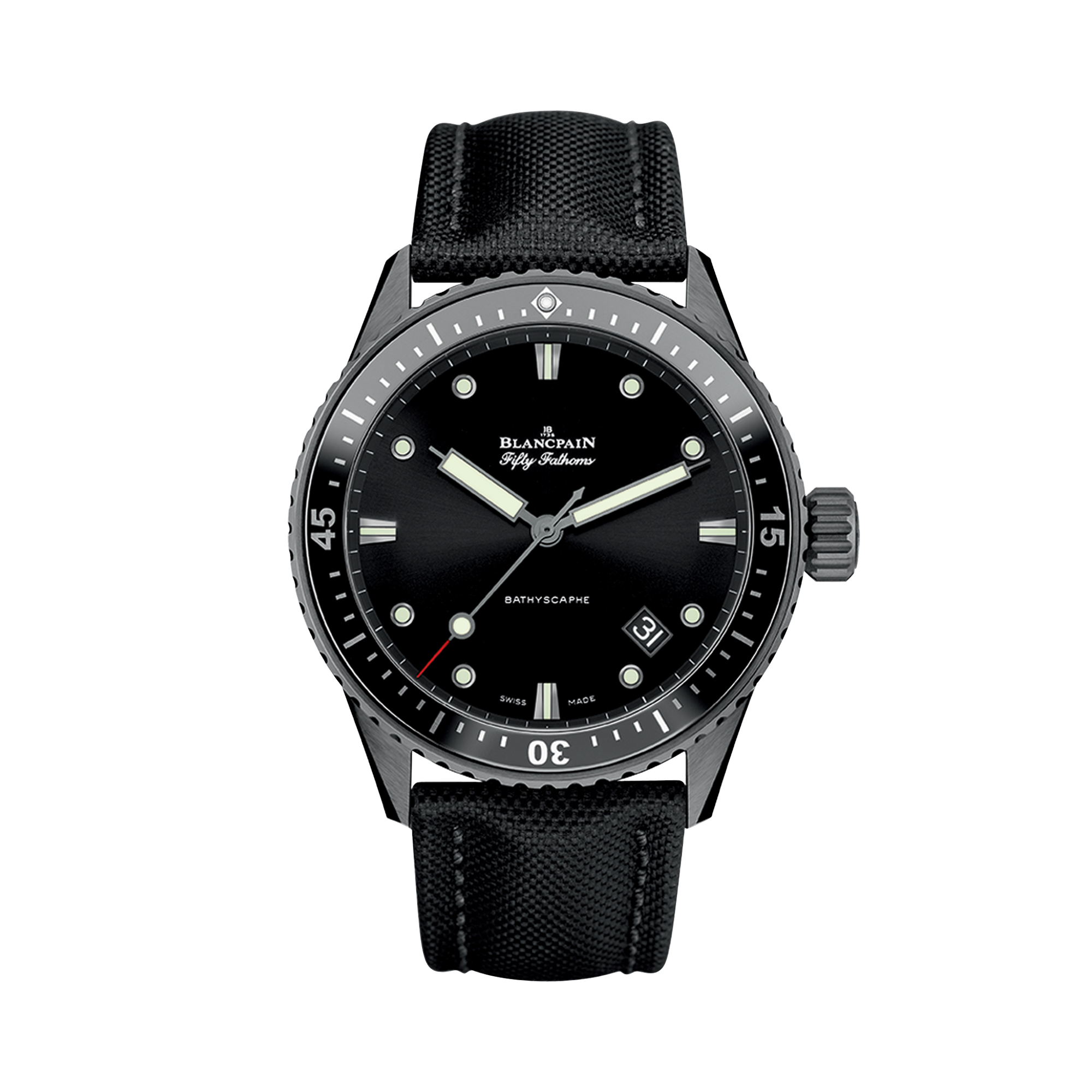 Blancpain Fifty Fathoms Bathyscaphe 43mm, Black Dial, Dot & Triangle Numerals_1