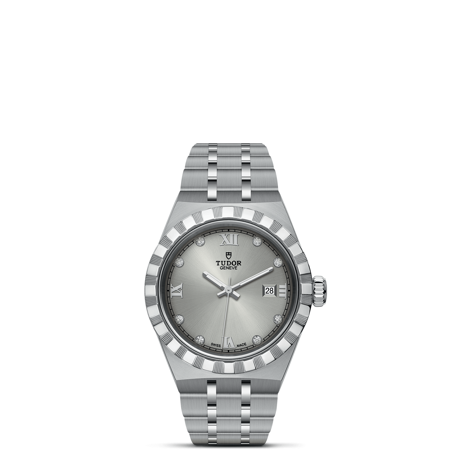 Tudor Royal 28mm. Silver Dial. Diamond Numerals_1