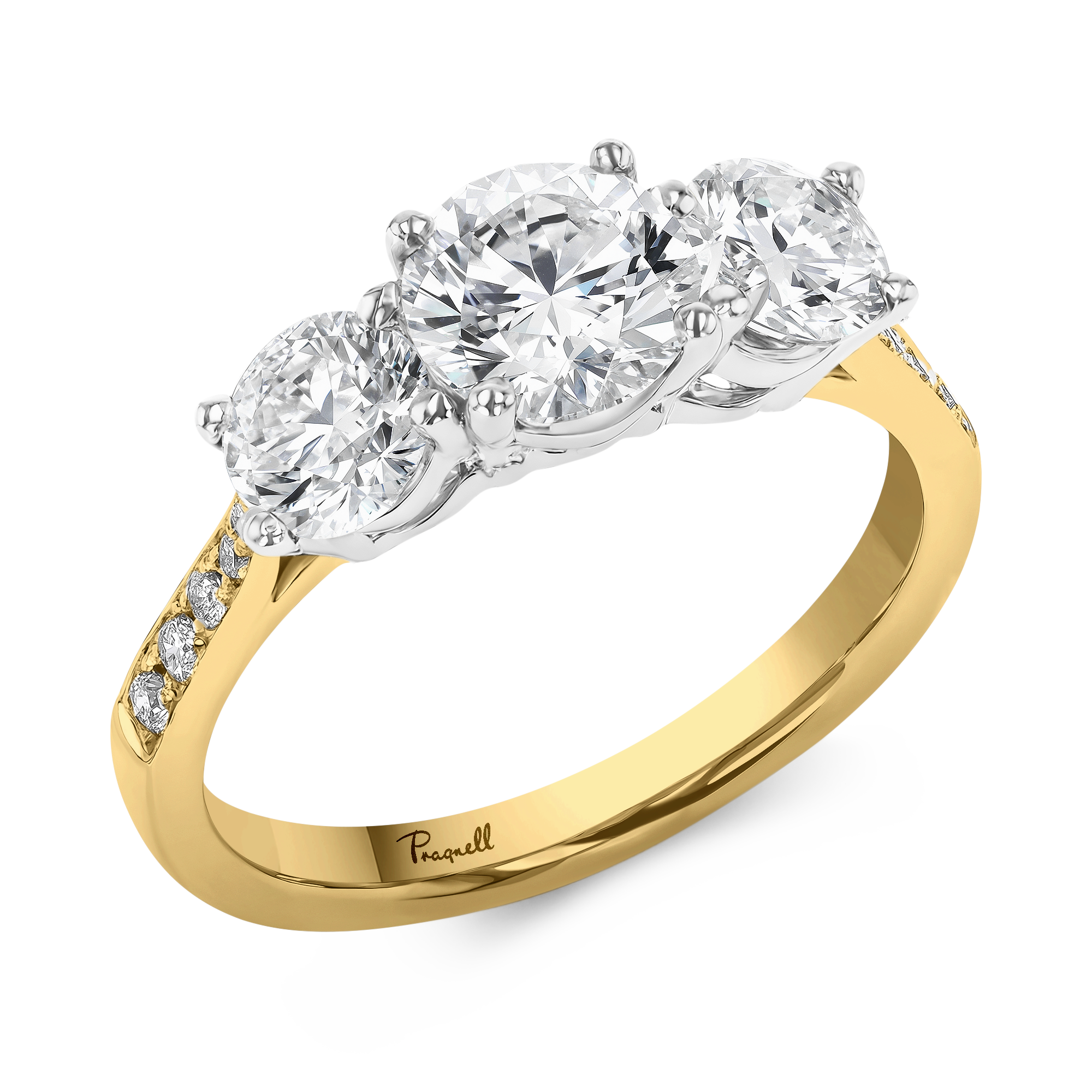 Duchess 0.98ct Diamond Three Stone Ring Brilliant cut, Claw set_1
