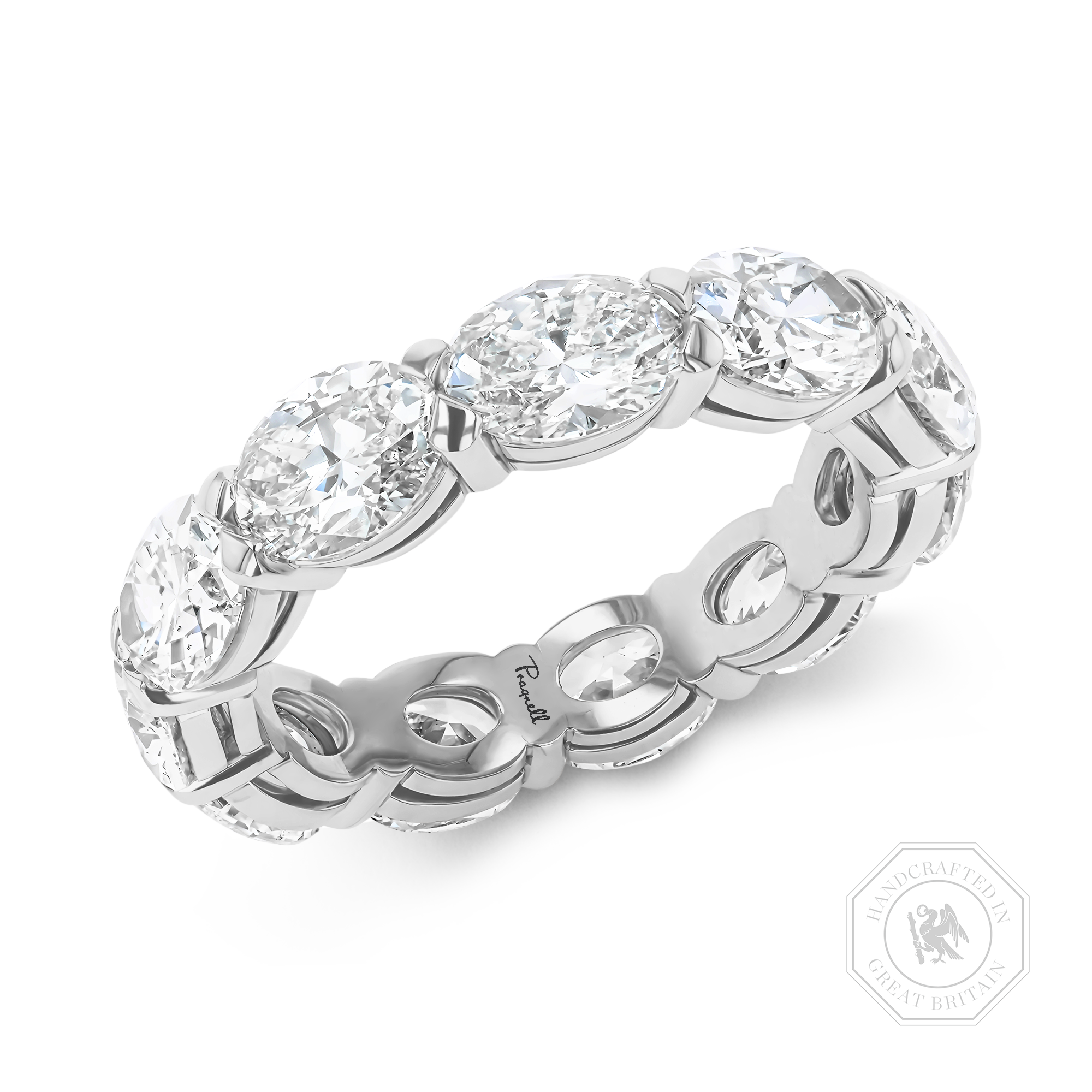 Oval Cut 6.28ct Diamond Full Eternity Ring Oval Cut, Claw Set_1
