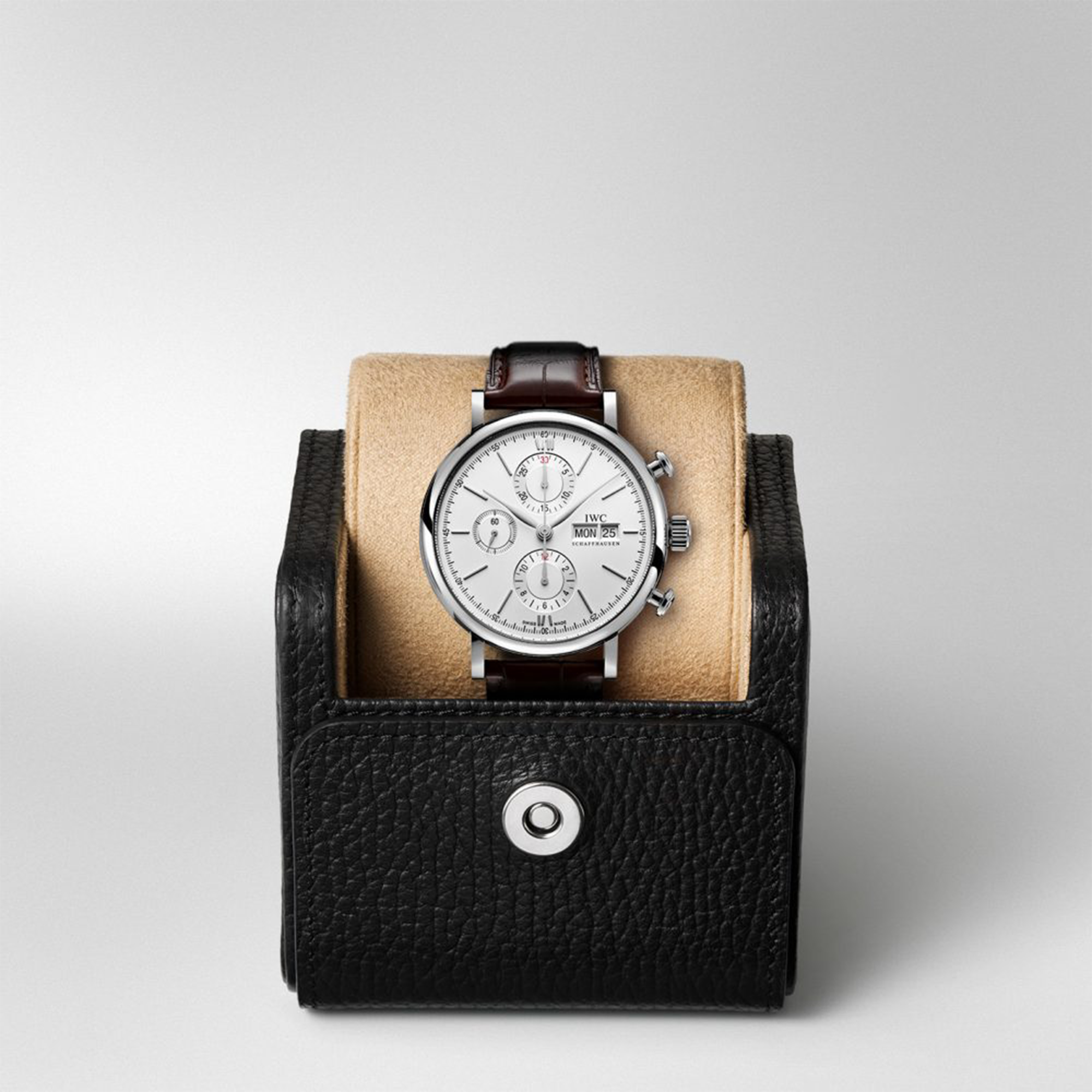 Portofino Chronograph 42mm, Silver Dial, Baton Numerals_4