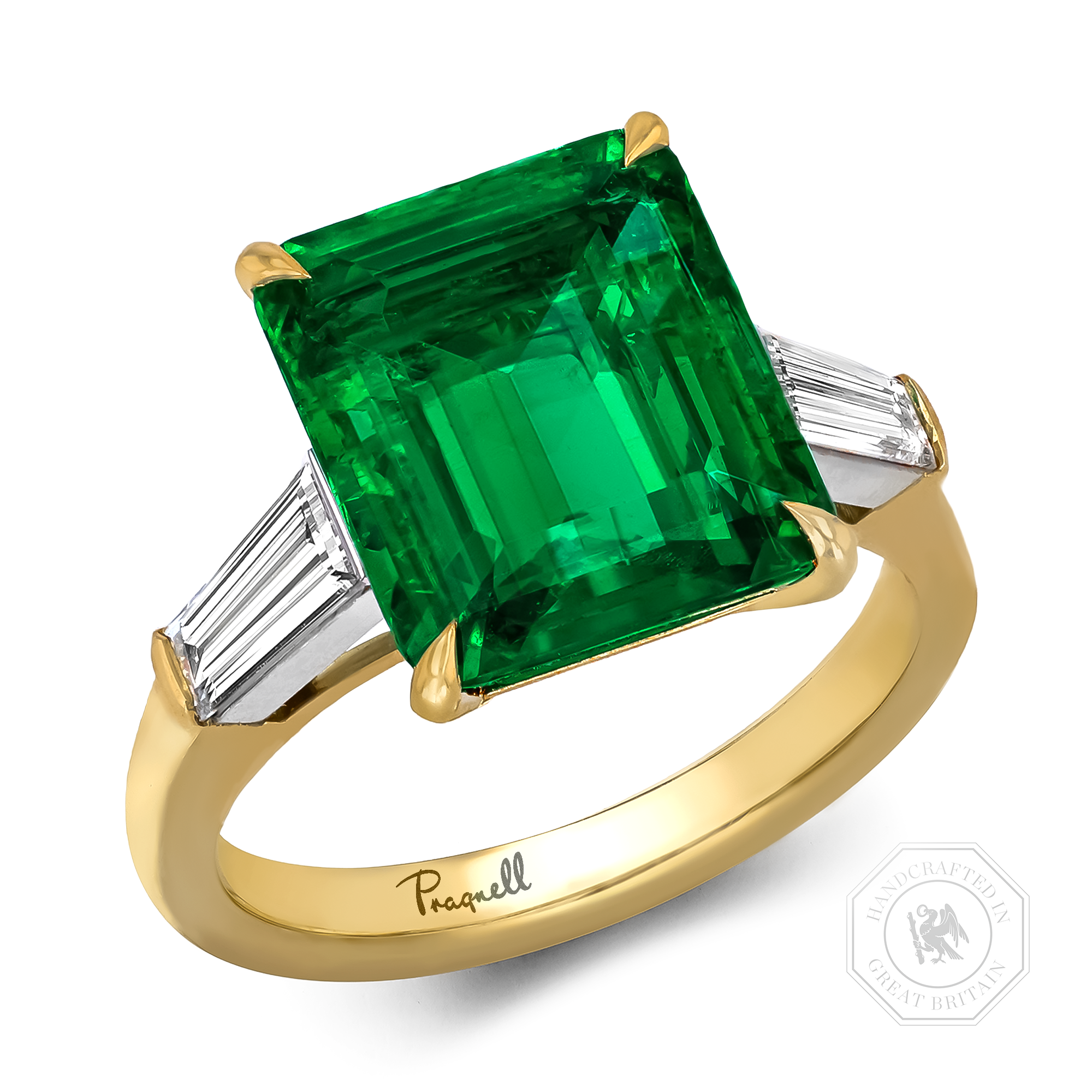 Masterpiece Regency 5.19ct Muzo Emerald and Diamond Ring Rectangular Step Cut, Claw Set_1