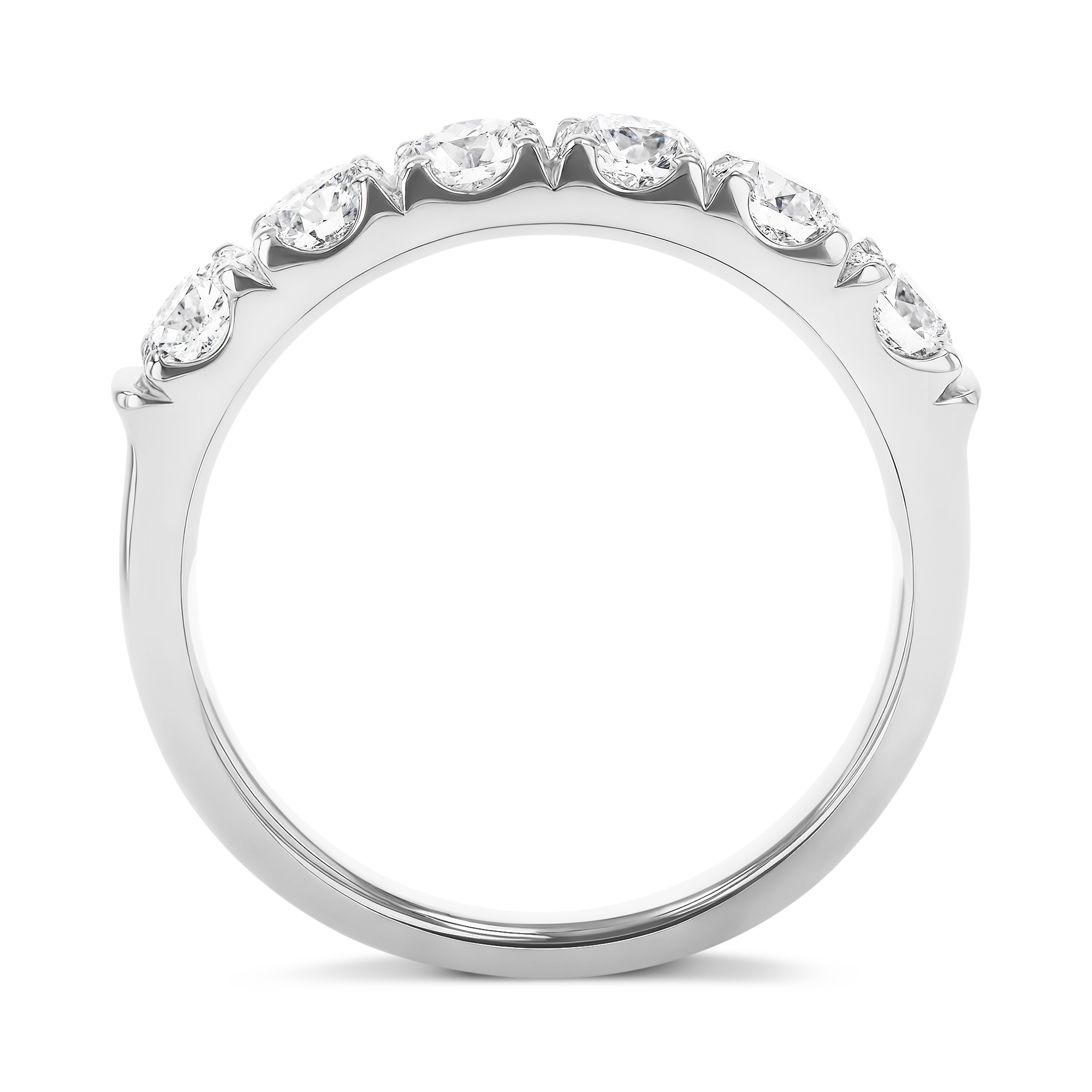Brilliant Cut Diamond Half Eternity Ring Brilliant Cut, Half Eternity, Claw Set_3