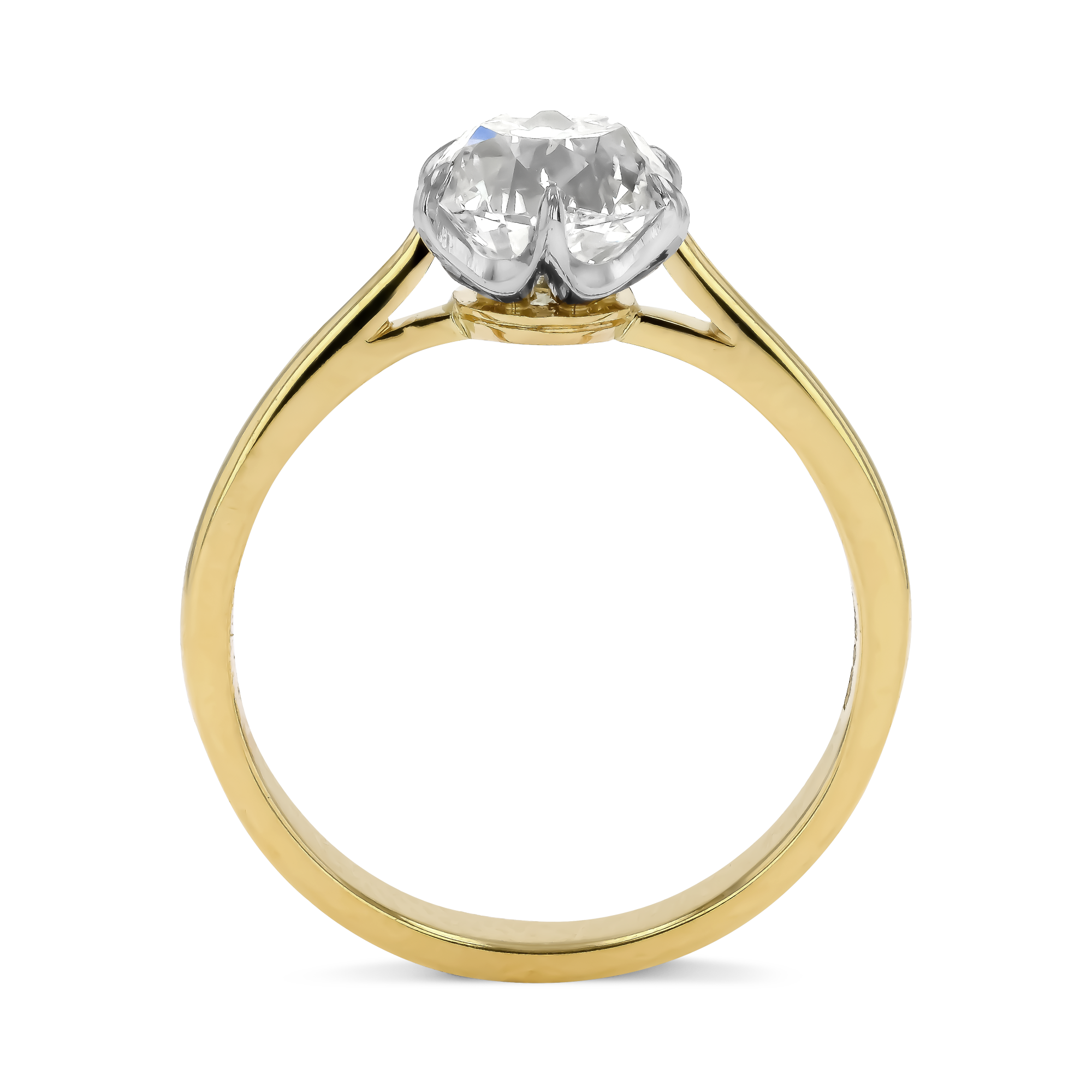 Antique Cushion Cut 1.72ct Diamond Six Claw Ring Antique Cushion Cut, Claw Set_3