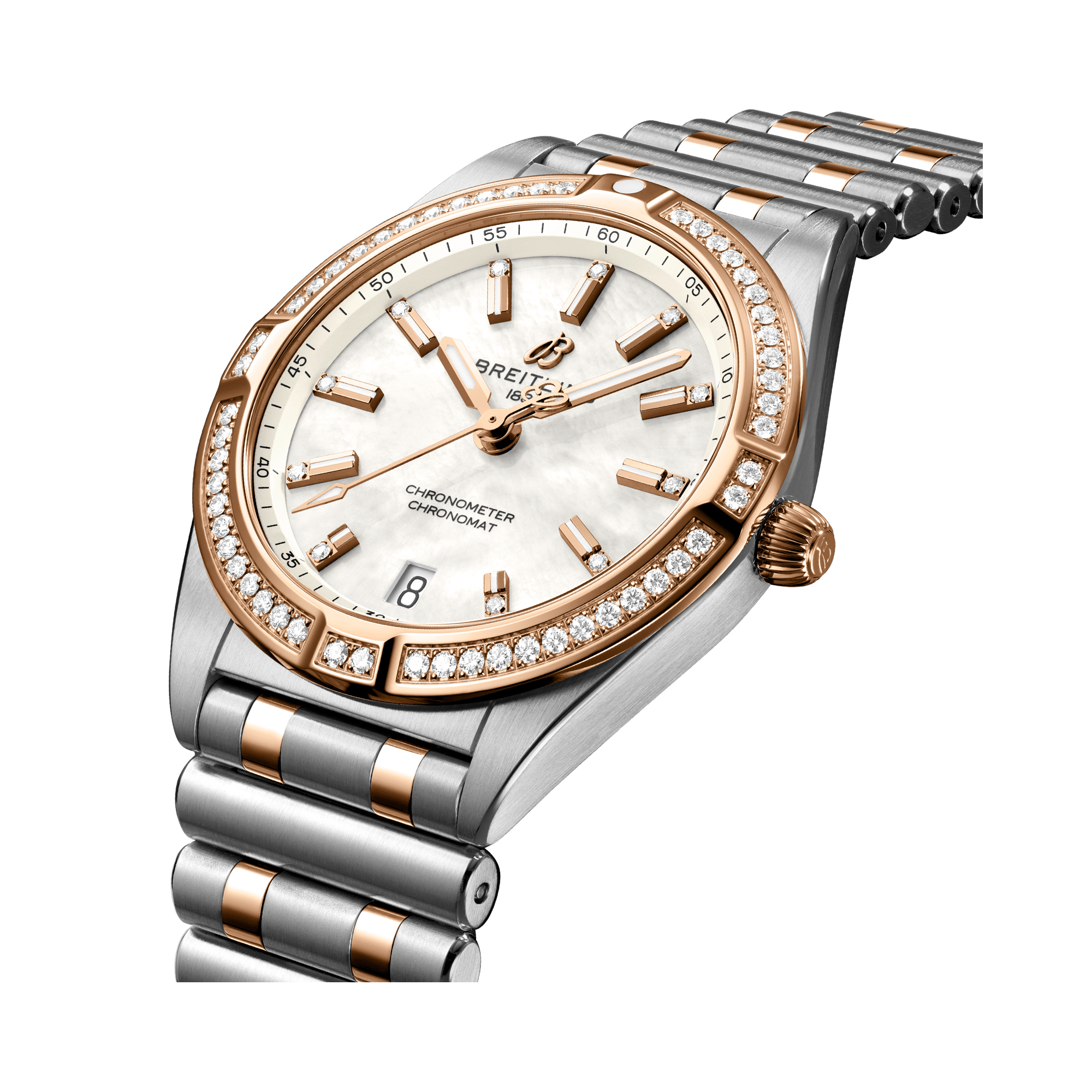 Breitling Chronomat 32 32mm, Mother of Pearl Dial, Diamond Numeral_3