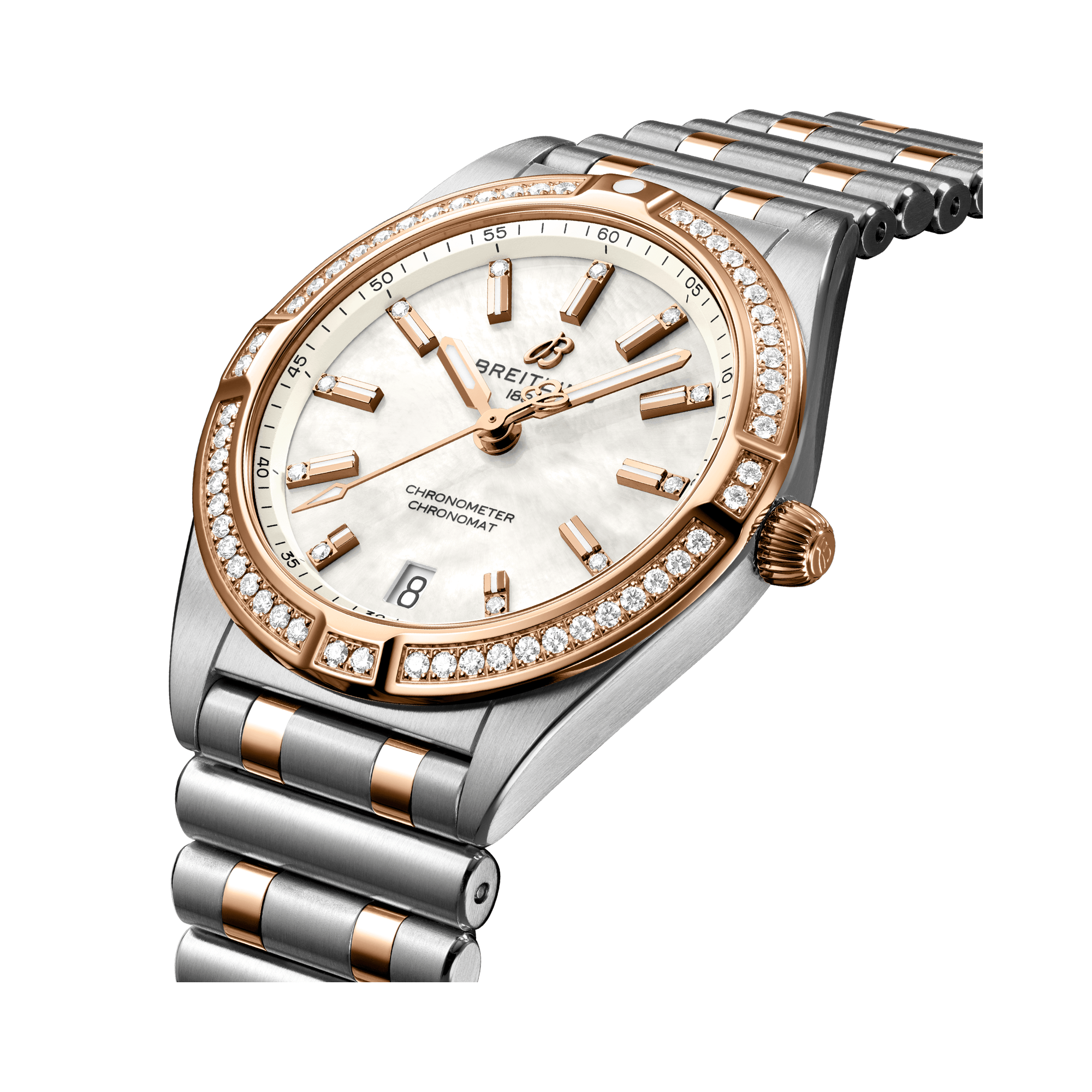 Breitling Chronomat 32 32mm, Mother of Pearl Dial, Diamond Numeral_3