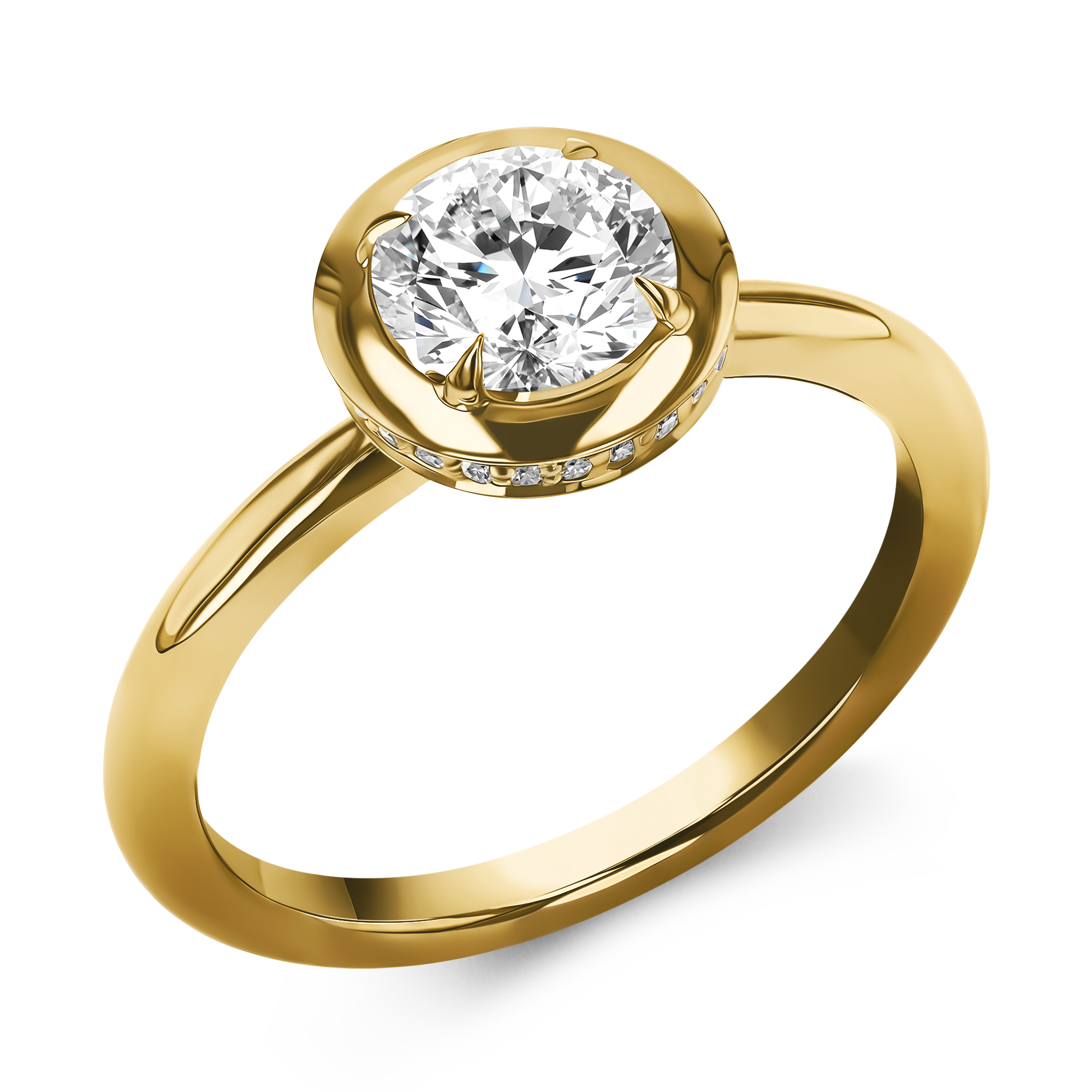 Skimming Stone 0.71ct Diamond Solitaire Ring Brilliant cut, Claw set_1