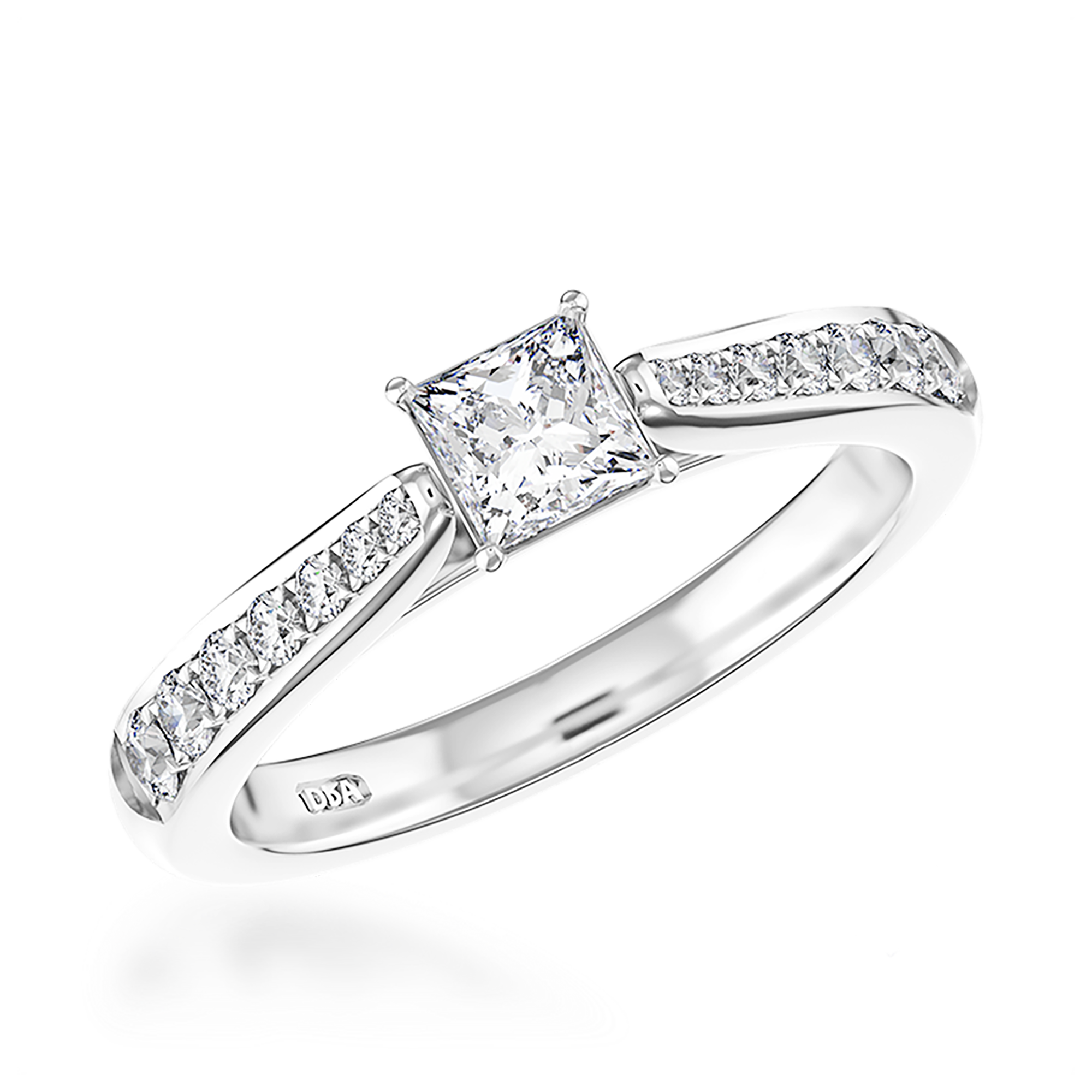 Duchess 0.36ct Diamond Solitaire Ring Princess Cut, Claw Set_1