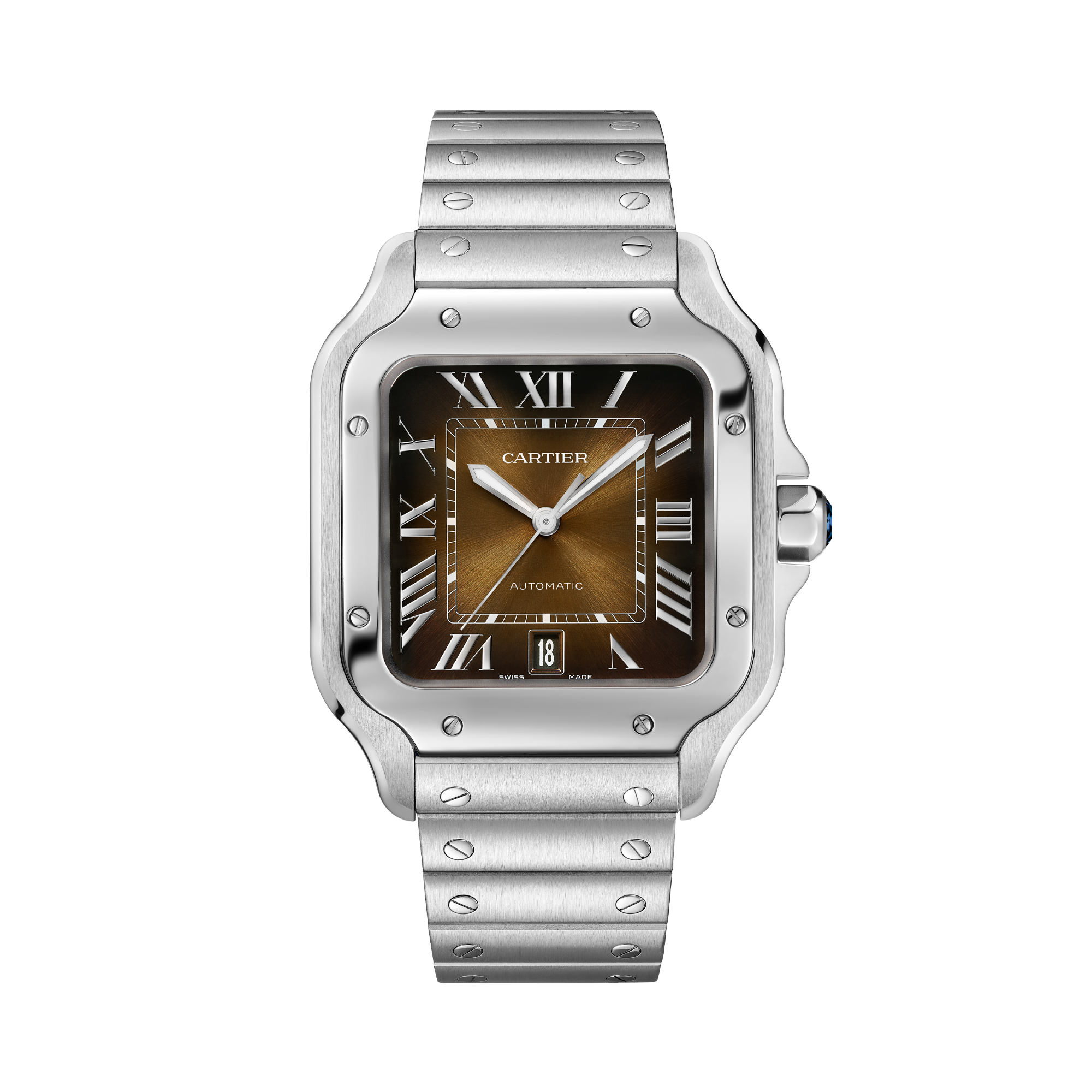 Cartier Santos de Cartier 40mm, Brown Dial, Roman Numerals_1